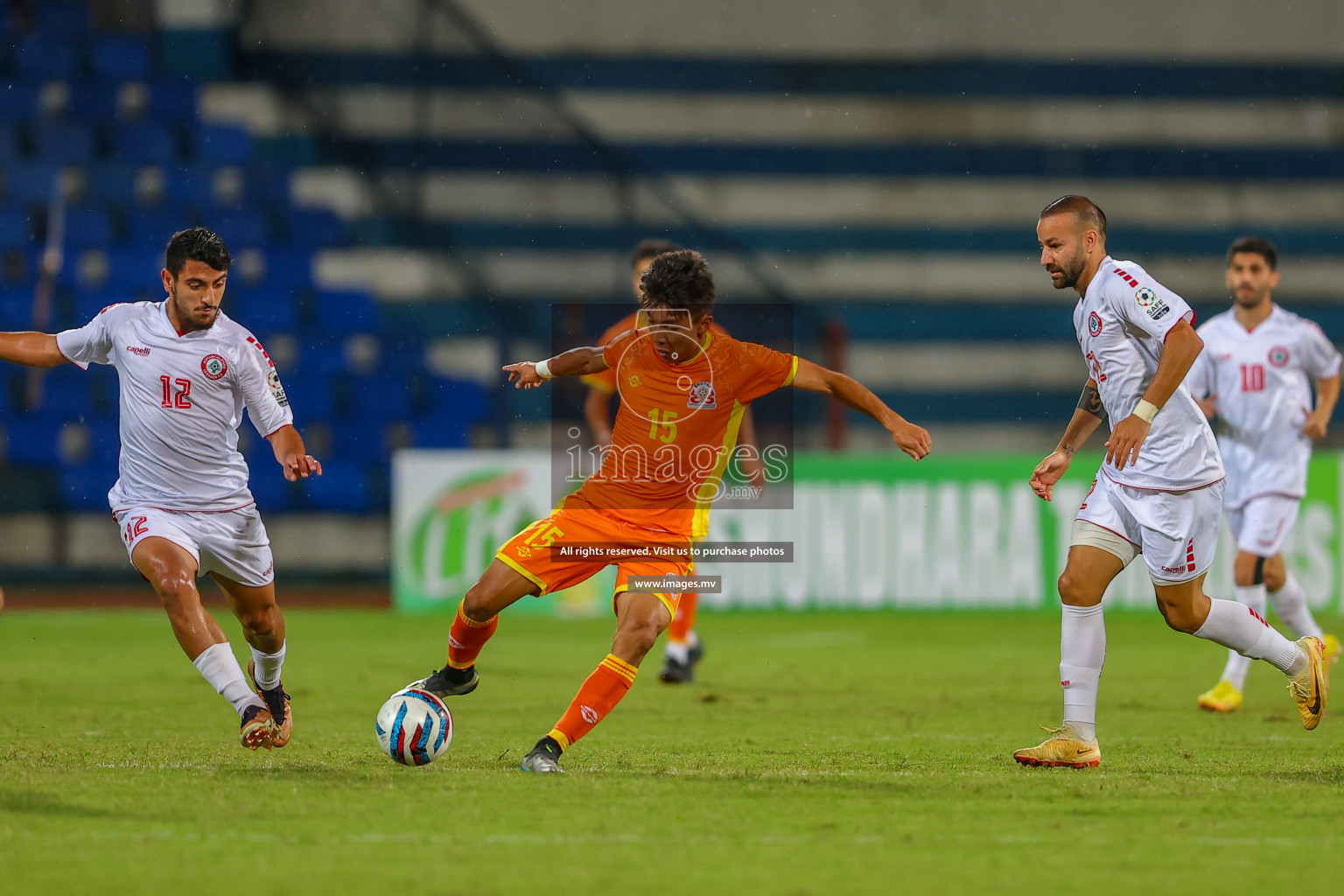 Bhutan vs Lebanon in SAFF Championship 2023 held in Sree Kanteerava Stadium, Bengaluru, India, on Sunday, 25th June 2023. Photos: Nausham Waheed, Hassan Simah / images.mv