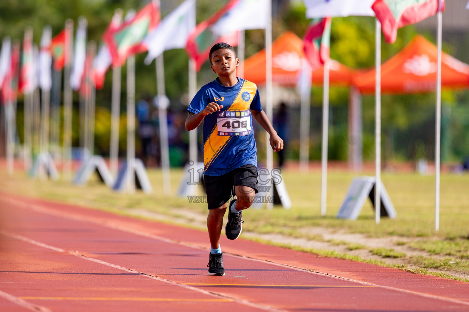 Day 3 of MWSC Interschool Athletics Championships 2024 held in Hulhumale Running Track, Hulhumale, Maldives on Monday, 11th November 2024. 
Photos by: Hassan Simah / Images.mv