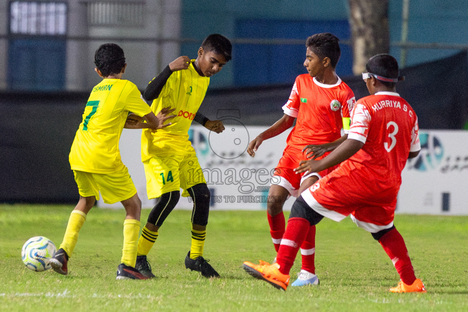 Maziya vs Hurriya (U12) in Day 4 of Dhivehi Youth League 2024 held at Henveiru Stadium on Thursday, 28th November 2024. Photos: Shuu Abdul Sattar/ Images.mv