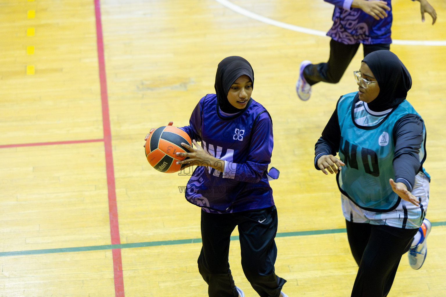 Day 13 of 25th Inter-School Netball Tournament was held in Social Center at Male', Maldives on Saturday, 24th August 2024. Photos: Mohamed Mahfooz Moosa / images.mv