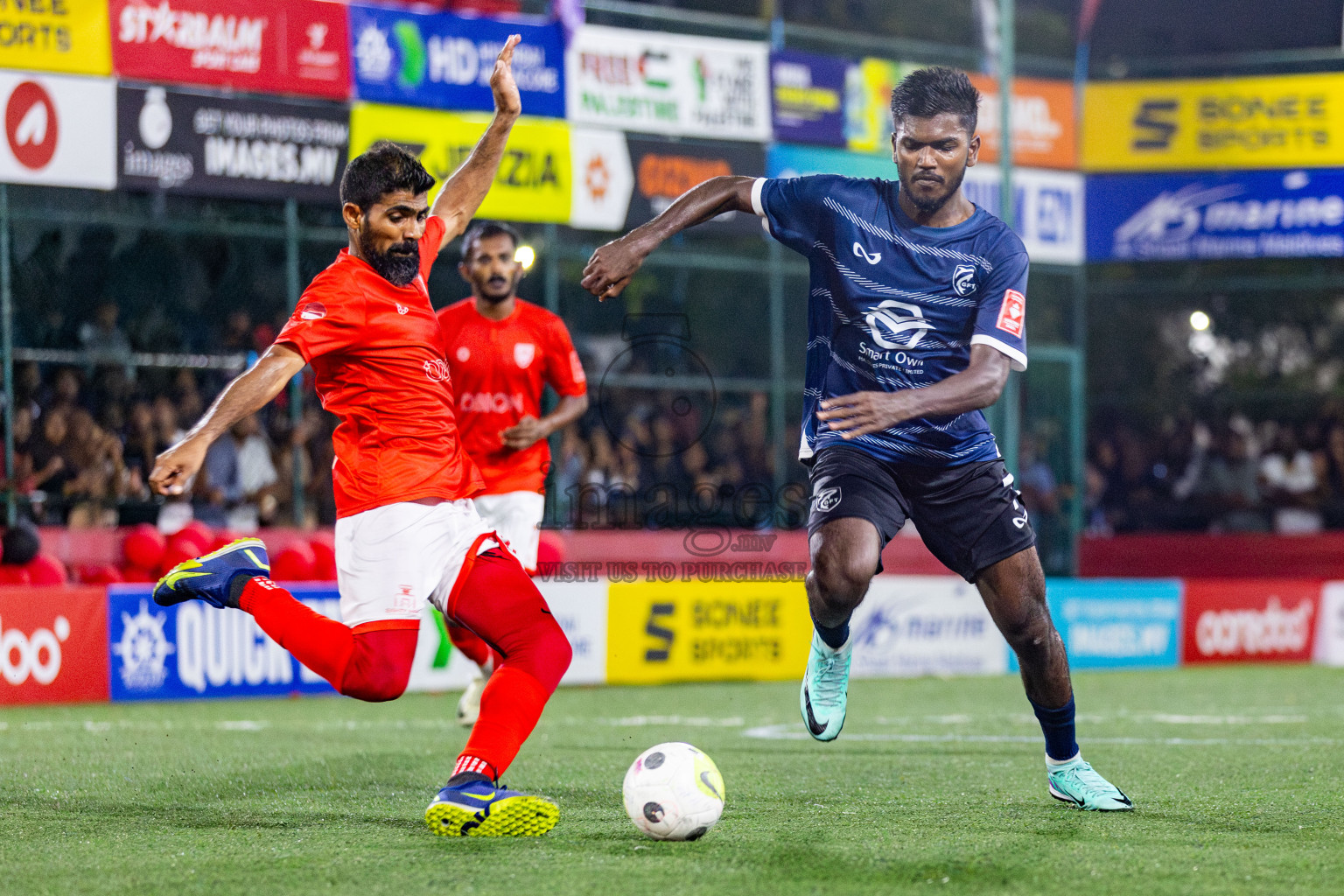 K Gaafaru vs B Eydhafushi in Semi Finals of Golden Futsal Challenge 2024 which was held on Monday, 4th March 2024, in Hulhumale', Maldives. Photos: Nausham Waheed / images.mv