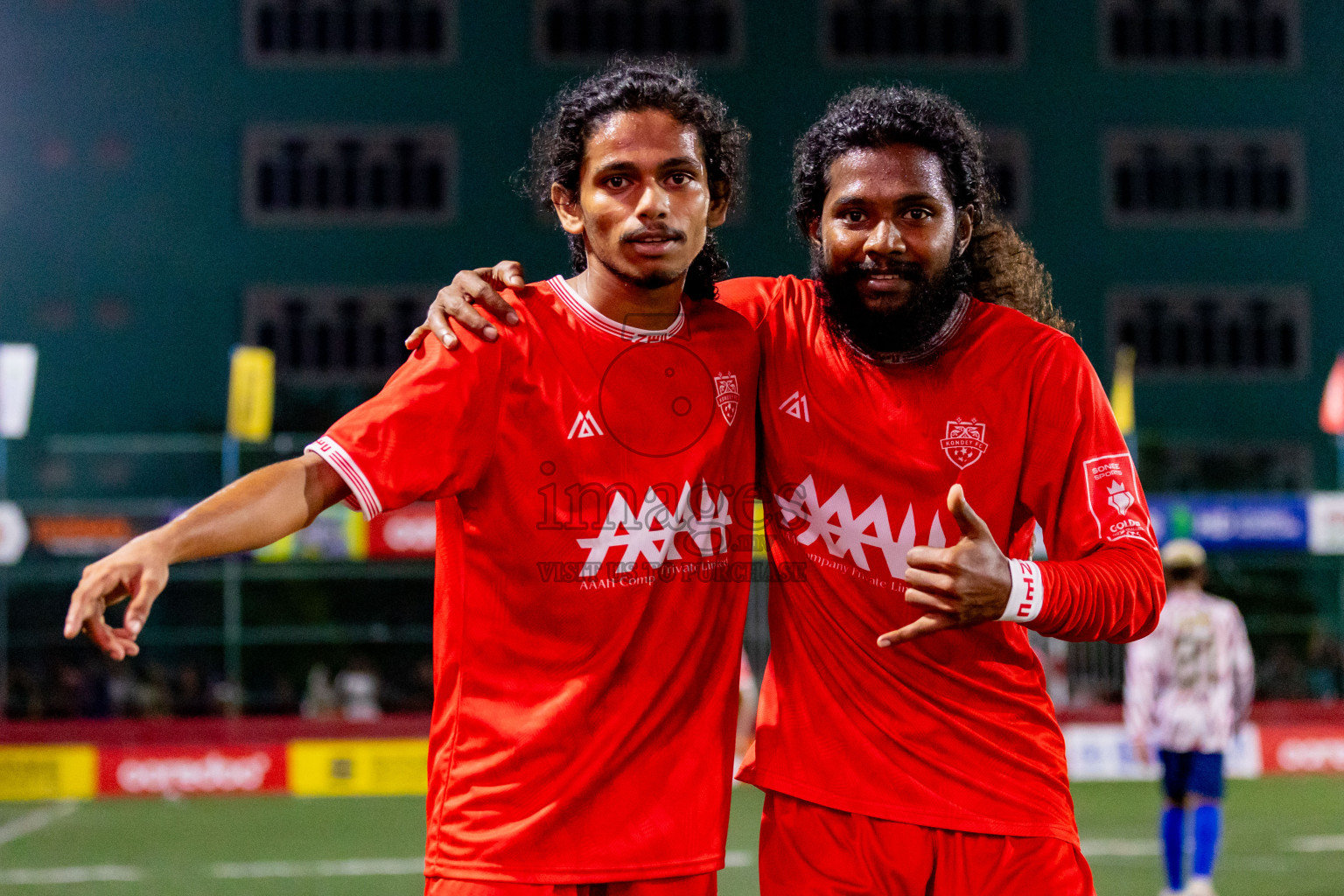 GA. Nilandhoo vs GA. Kondey in Day 19 of Golden Futsal Challenge 2024 was held on Friday, 2nd February 2024 in Hulhumale', Maldives 
Photos: Hassan Simah / images.mv