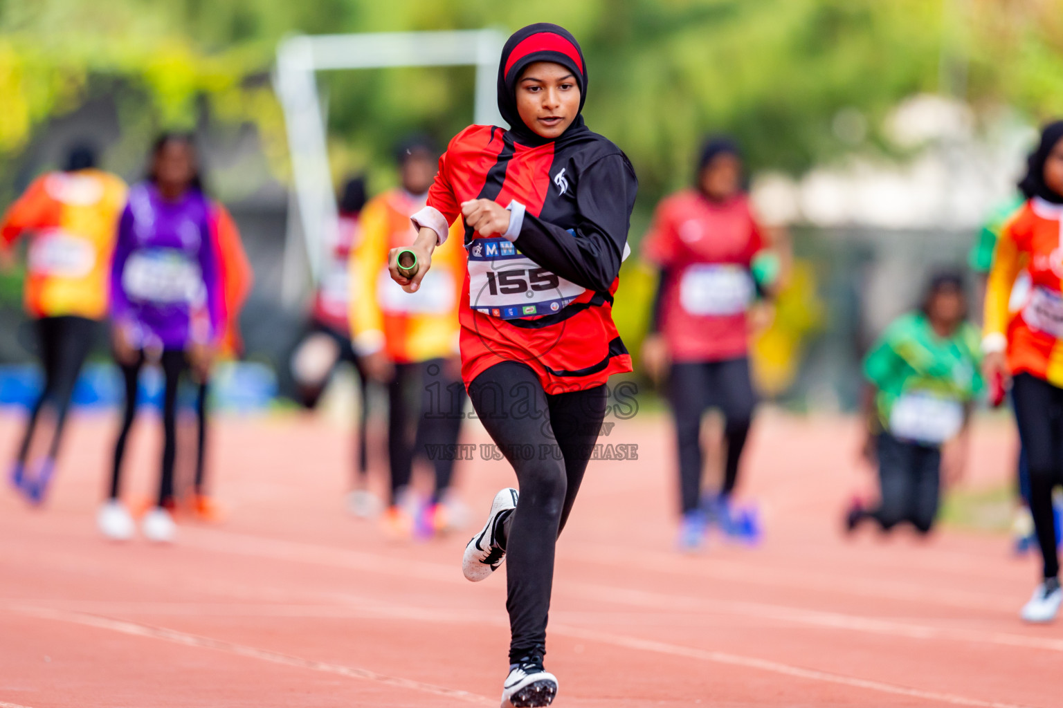 Day 6 of MWSC Interschool Athletics Championships 2024 held in Hulhumale Running Track, Hulhumale, Maldives on Thursday, 14th November 2024. Photos by: Nausham Waheed / Images.mv