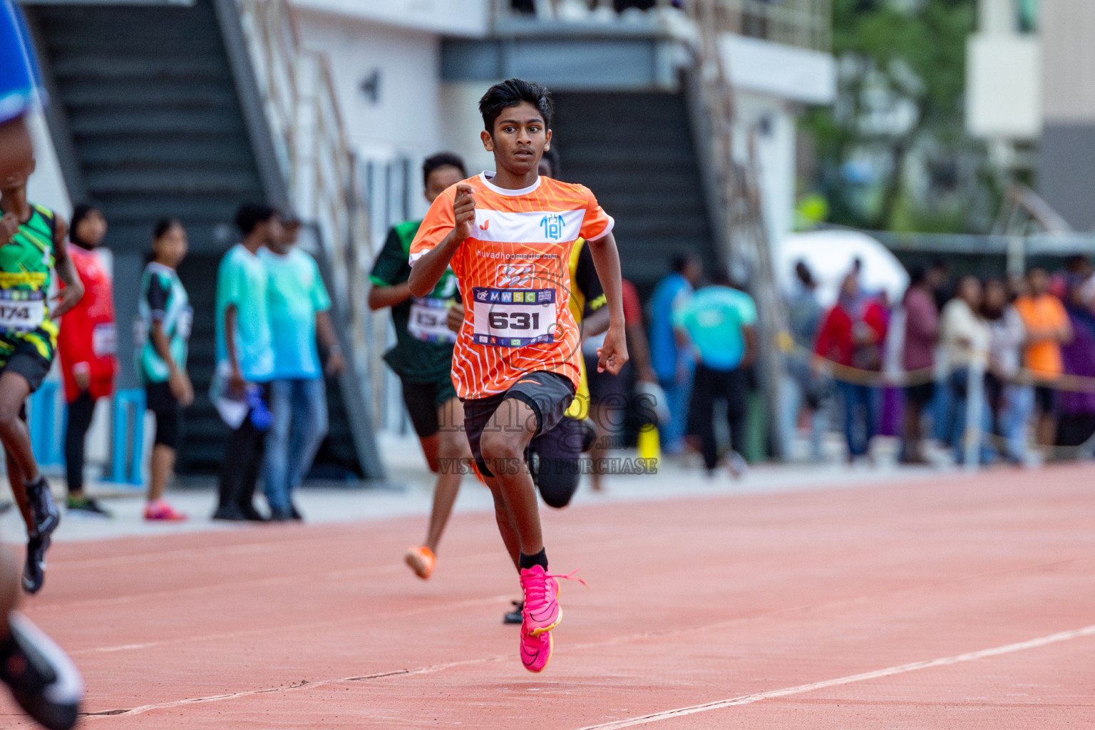 Day 2 of MWSC Interschool Athletics Championships 2024 held in Hulhumale Running Track, Hulhumale, Maldives on Sunday, 10th November 2024. 
Photos by: Hassan Simah / Images.mv