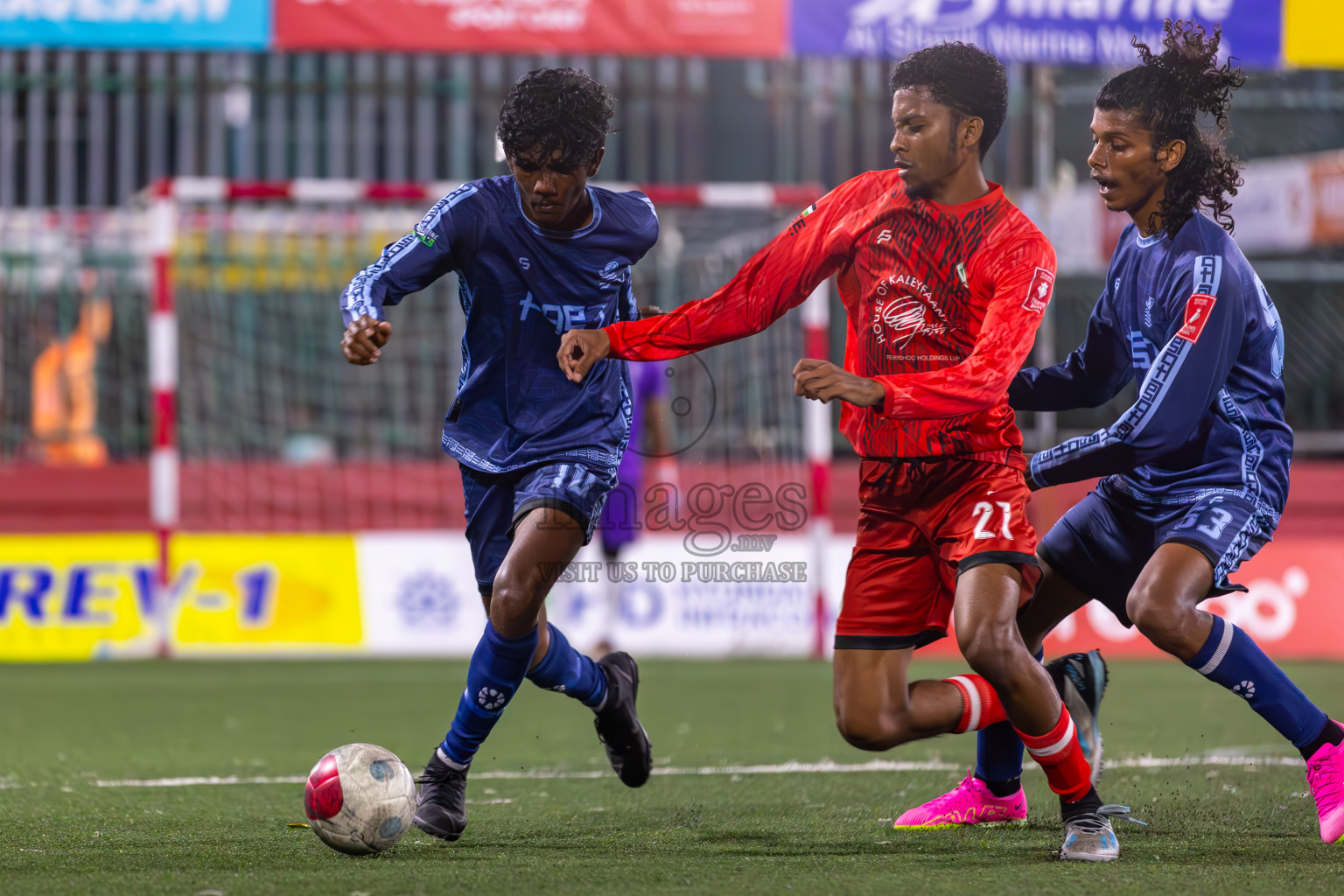 AA Feridhoo vs AA Mathiveri in Day 11 of Golden Futsal Challenge 2024 was held on Thursday, 25th January 2024, in Hulhumale', Maldives
Photos: Ismail Thoriq / images.mv