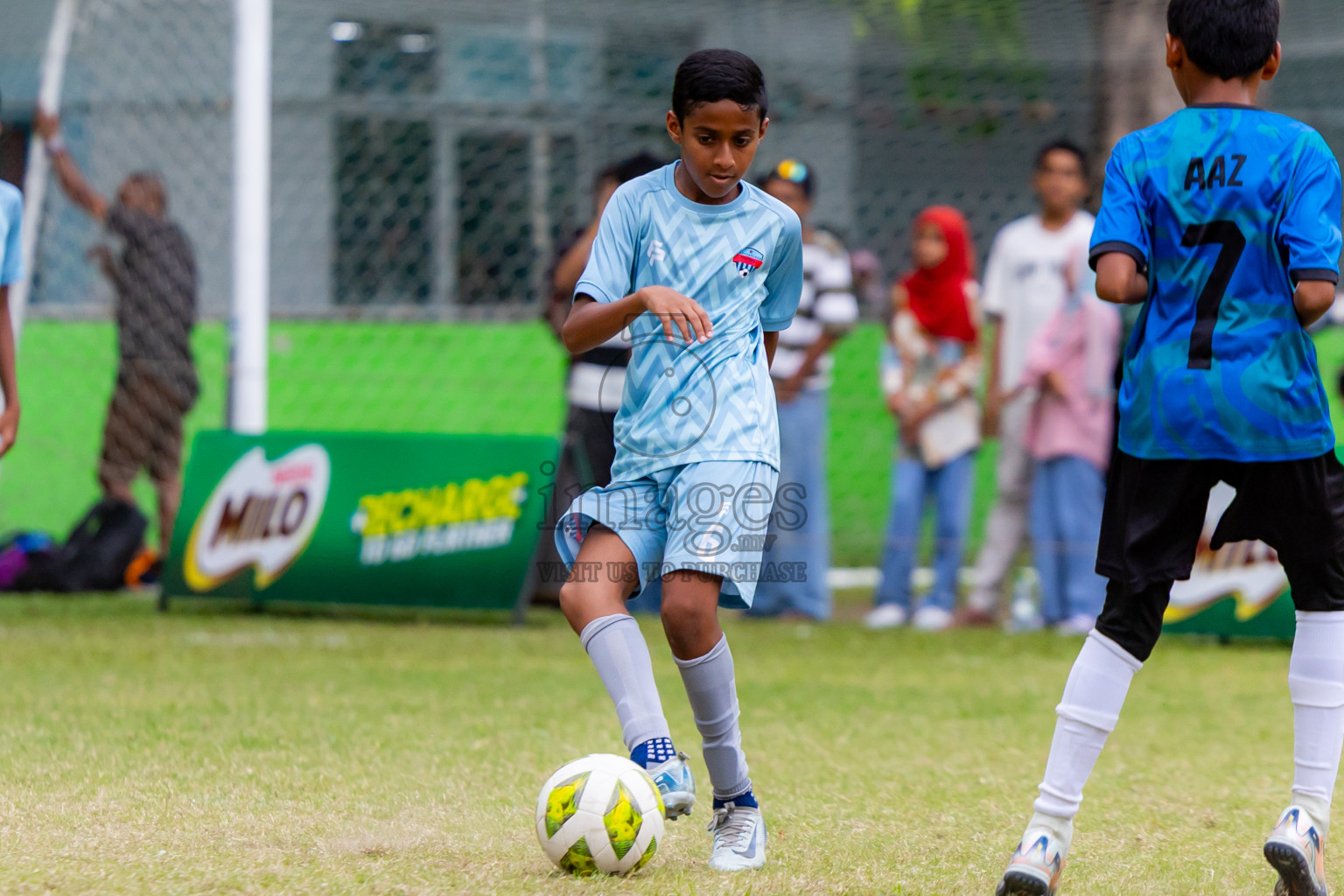 Day 1 of MILO Academy Championship 2025 (U-12) was held at Henveiru Stadium in Male', Maldives on Thursday, 1st May 2025. Photos: Nausham Waheed / images.mv
