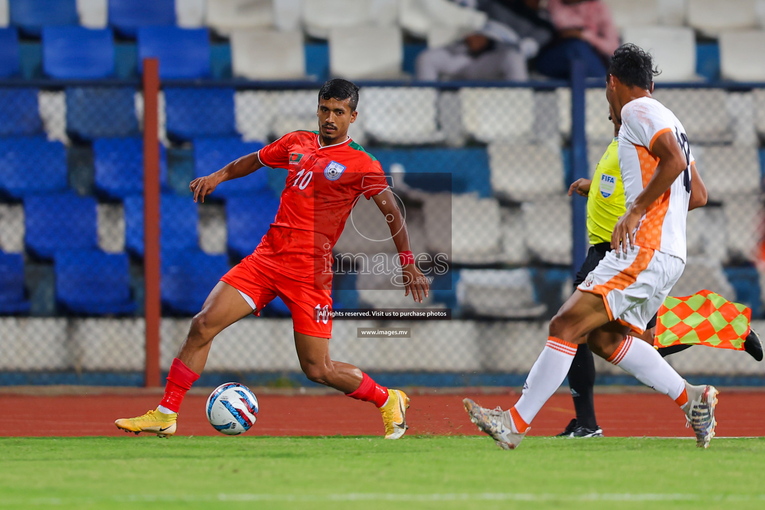 Bhutan vs Bangladesh in SAFF Championship 2023 held in Sree Kanteerava Stadium, Bengaluru, India, on Wednesday, 28th June 2023. Photos: Nausham Waheed, Hassan Simah / images.mv