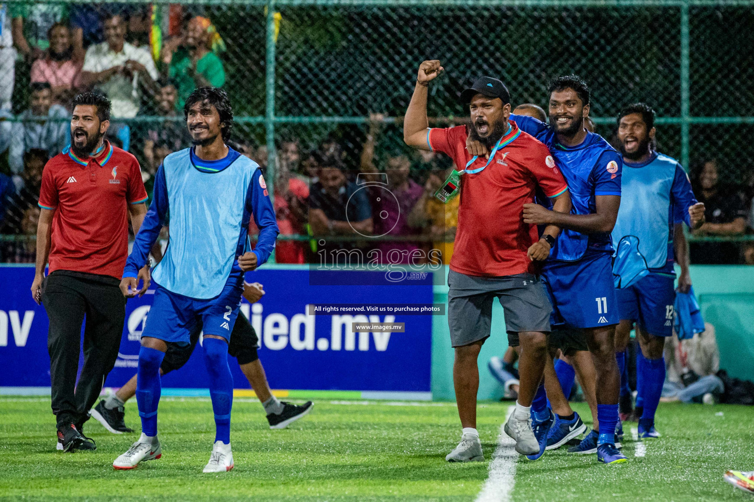 STO RC Vs Team Fenaka in the Quarter Finals of Club Maldives 2021 held in Hulhumale, Maldives on 13 December 2021. Photos: Shu Abdul Sattar / images.mv