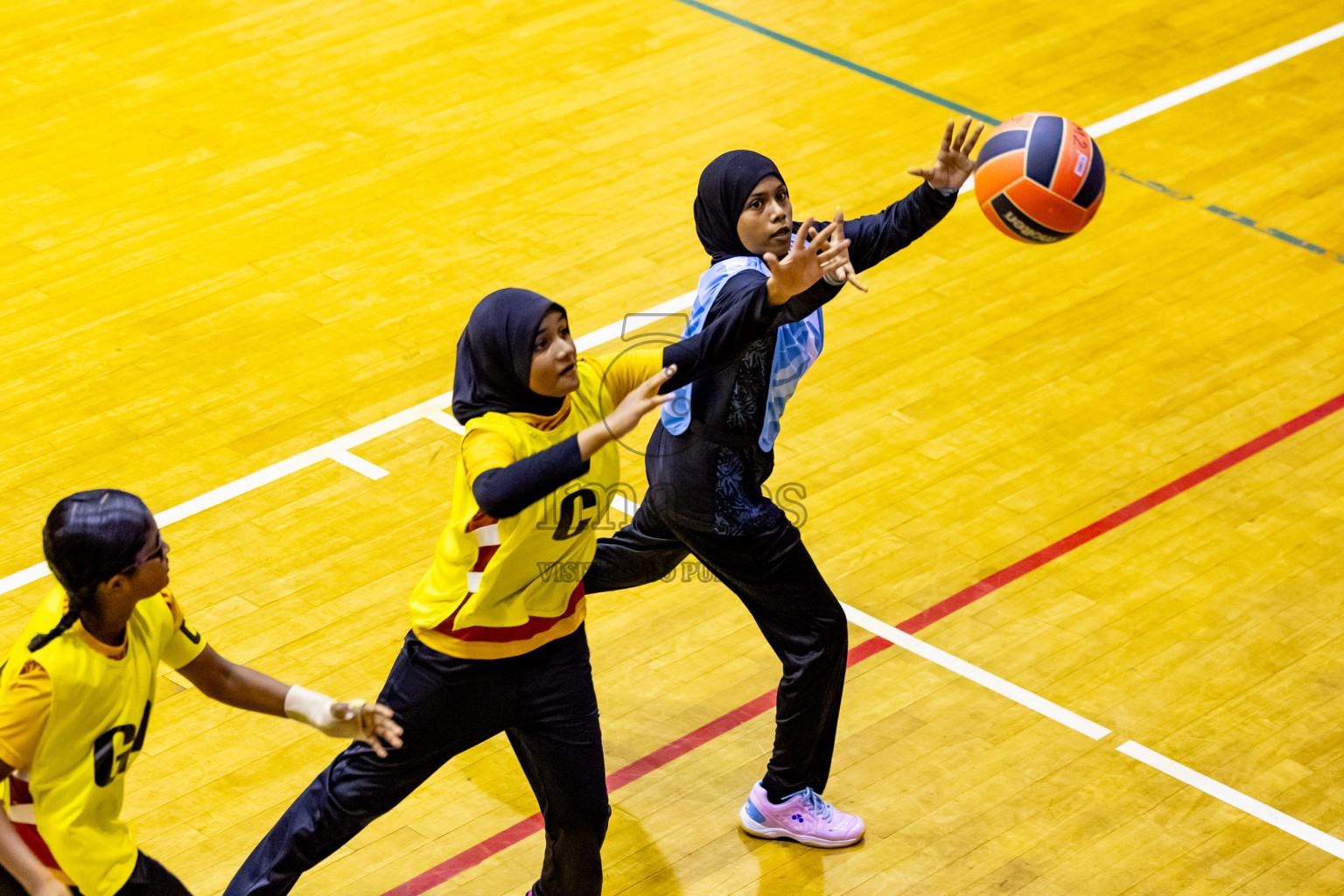 Day 1 of 25th Milo Inter-School Netball Tournament was held in Social Center at Male', Maldives on Thursday, 8th August 2024. Photos: Nausham Waheed / images.mv