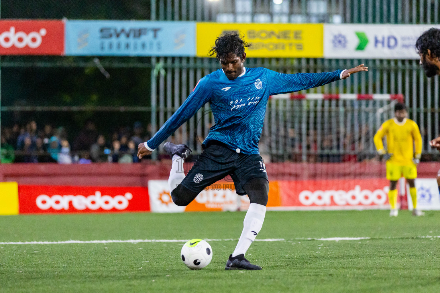 HDh Naivaadhoo vs HDh Nolhivaran in Day 23 of Golden Futsal Challenge 2024 was held on Tuesday , 6th February 2024 in Hulhumale', Maldives Photos: Nausham Waheed / images.mv