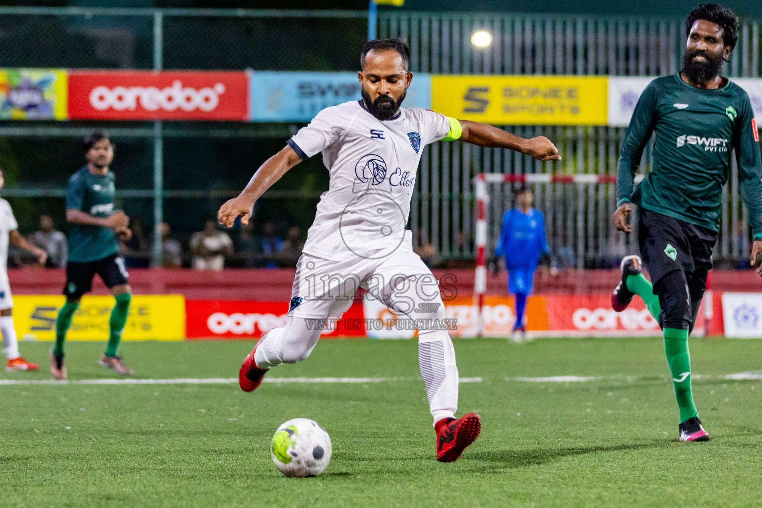 M Maduvvari VS M Veyvah in Day 25 of Golden Futsal Challenge 2024 was held on Thursday , 8th February 2024 in Hulhumale', Maldives Photos: Nausham Waheed / images.mv