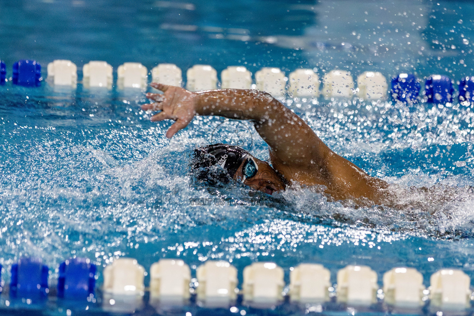 Day 2 of National Swimming Competition 2024 held in Hulhumale', Maldives on Saturday, 14th December 2024. Photos: Hassan Simah / images.mv