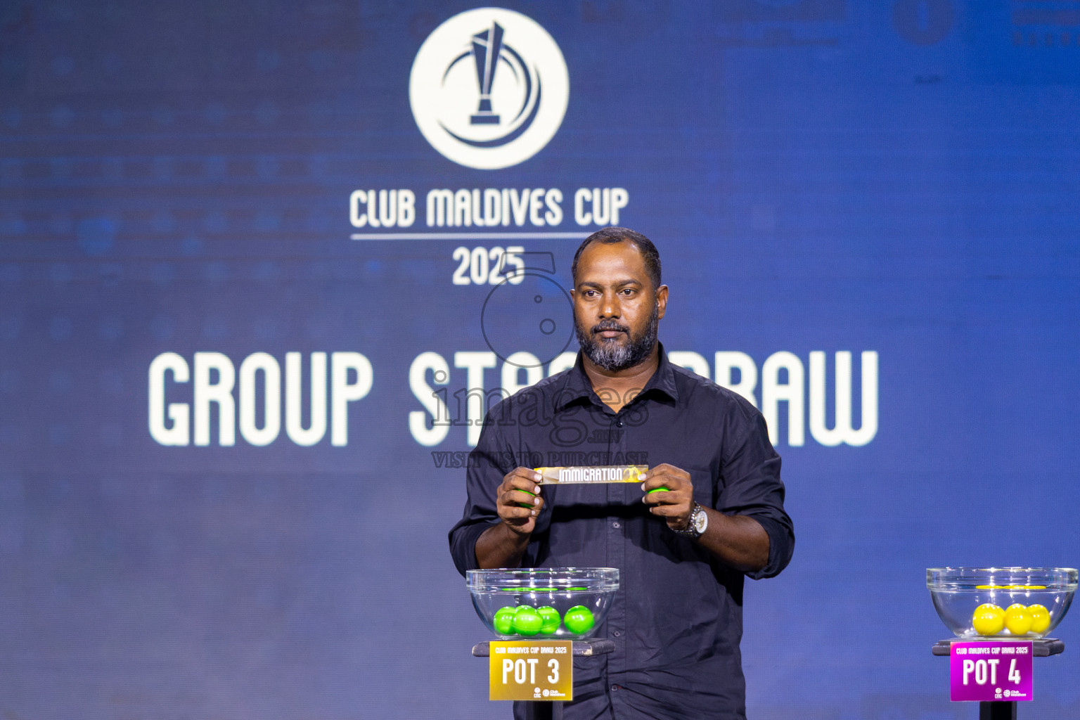 Draw for Club Maldives Cup 2025 was held on Friday, 12th September 2025 at PSM Studio. 
Photos: Ismail Thoriq/images.mv