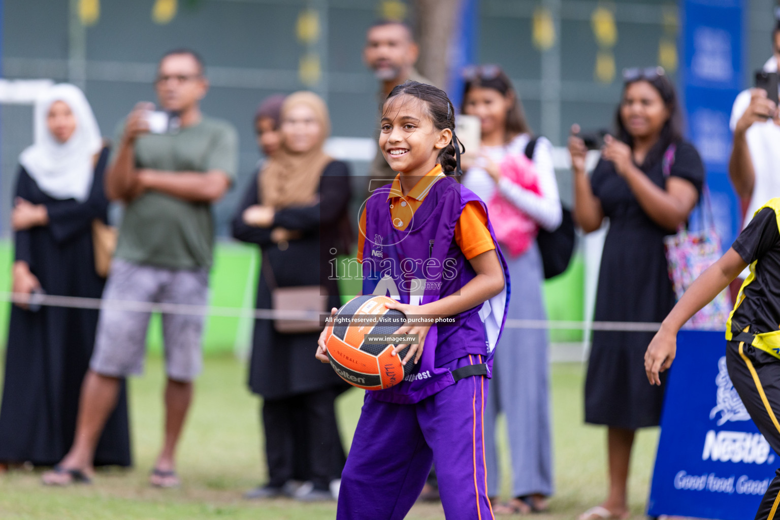 Day 2 of Nestle' Kids Netball Fiesta 2023 held in Henveyru Stadium, Male', Maldives on Thursday, 1st December 2023. Photos by Nausham Waheed / Images.mv