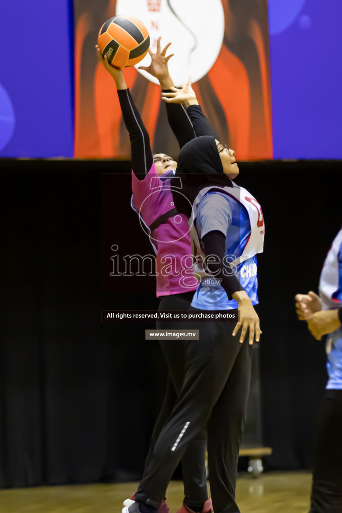 Shinning Star vs Mahibadhoo in the Milo National Netball Tournament 2022 on 21 July 2022, held in Social Center, Male', Maldives. Photographer: Shuu / Images.mv