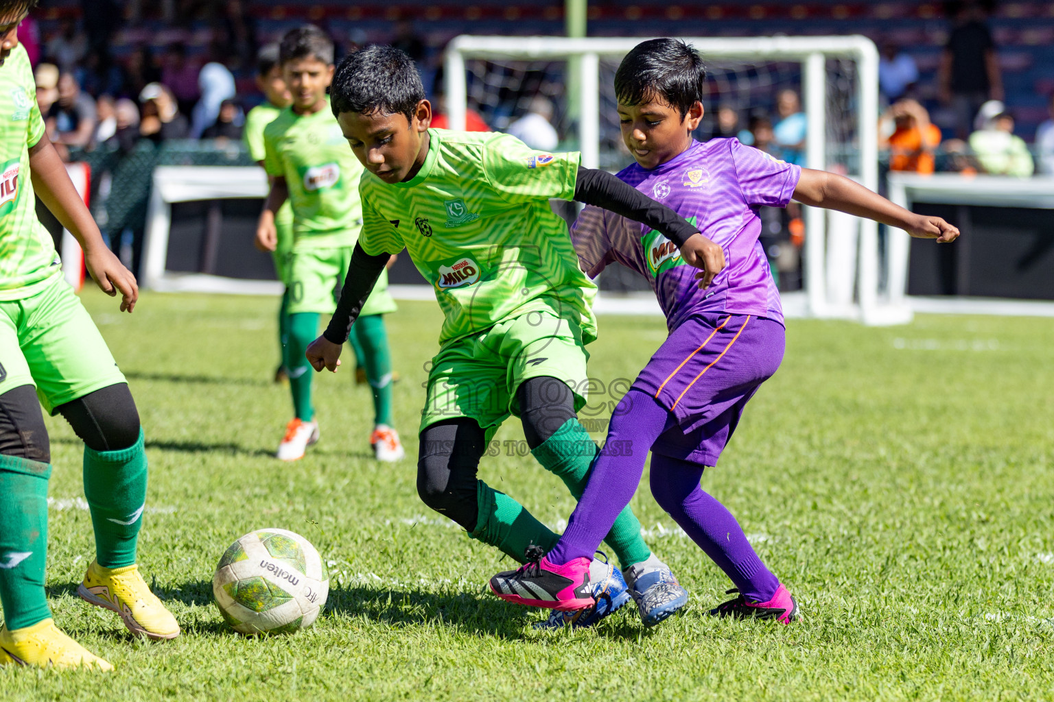 Day 1 of MILO Kids Football Fiesta was held at National Stadium in Male', Maldives on Friday, 23rd February 2024. 
Photos: Hassan Simah / images.mv