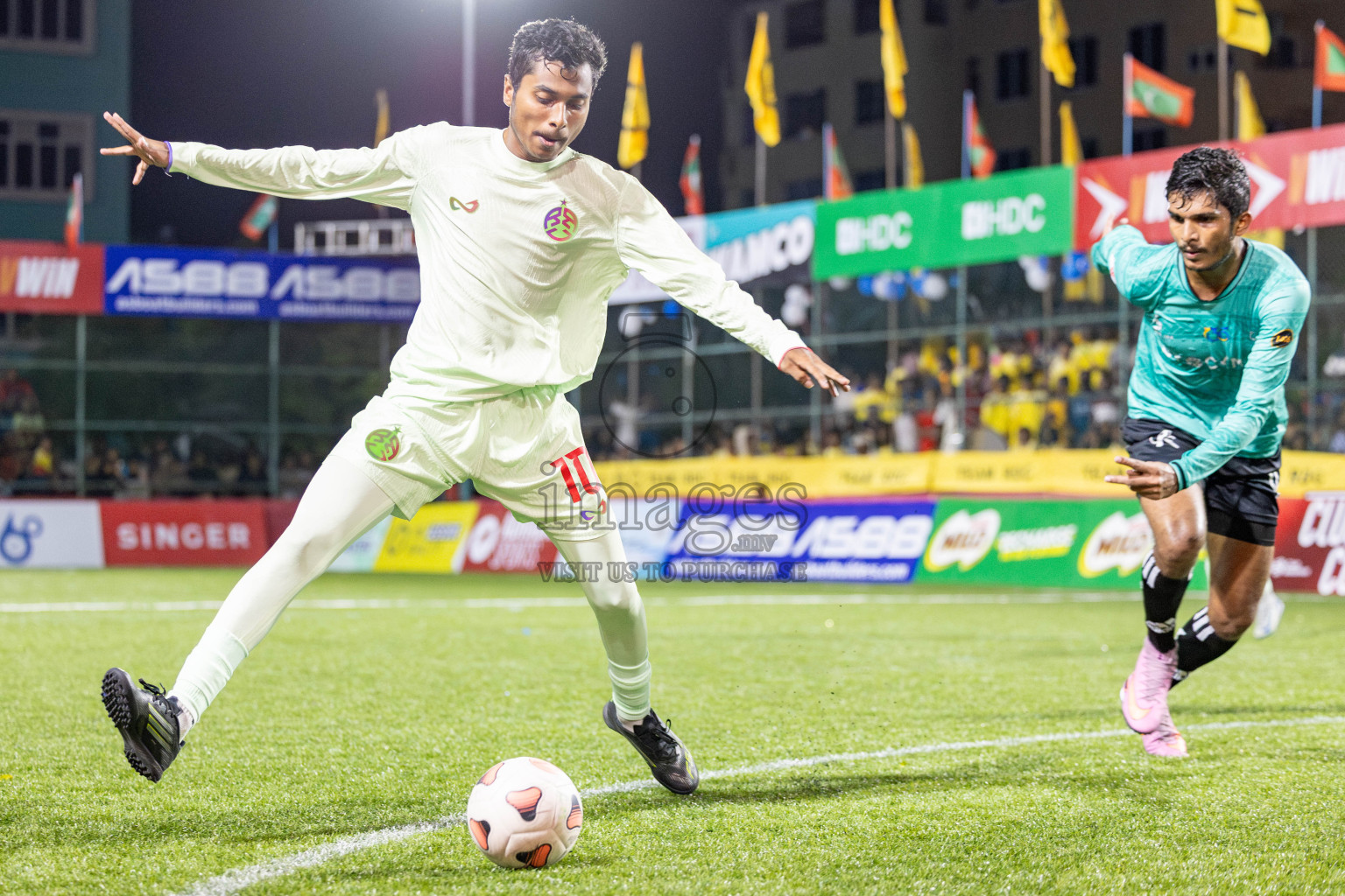 RRC vs Customs RC in Day 7 of Club Maldives Cup 2025 was held in Rehendhi Futsal Ground, Hulhumale', Maldives on Tuesday, 7 October 2025. 
Photos: Hassan Simah / images.mv