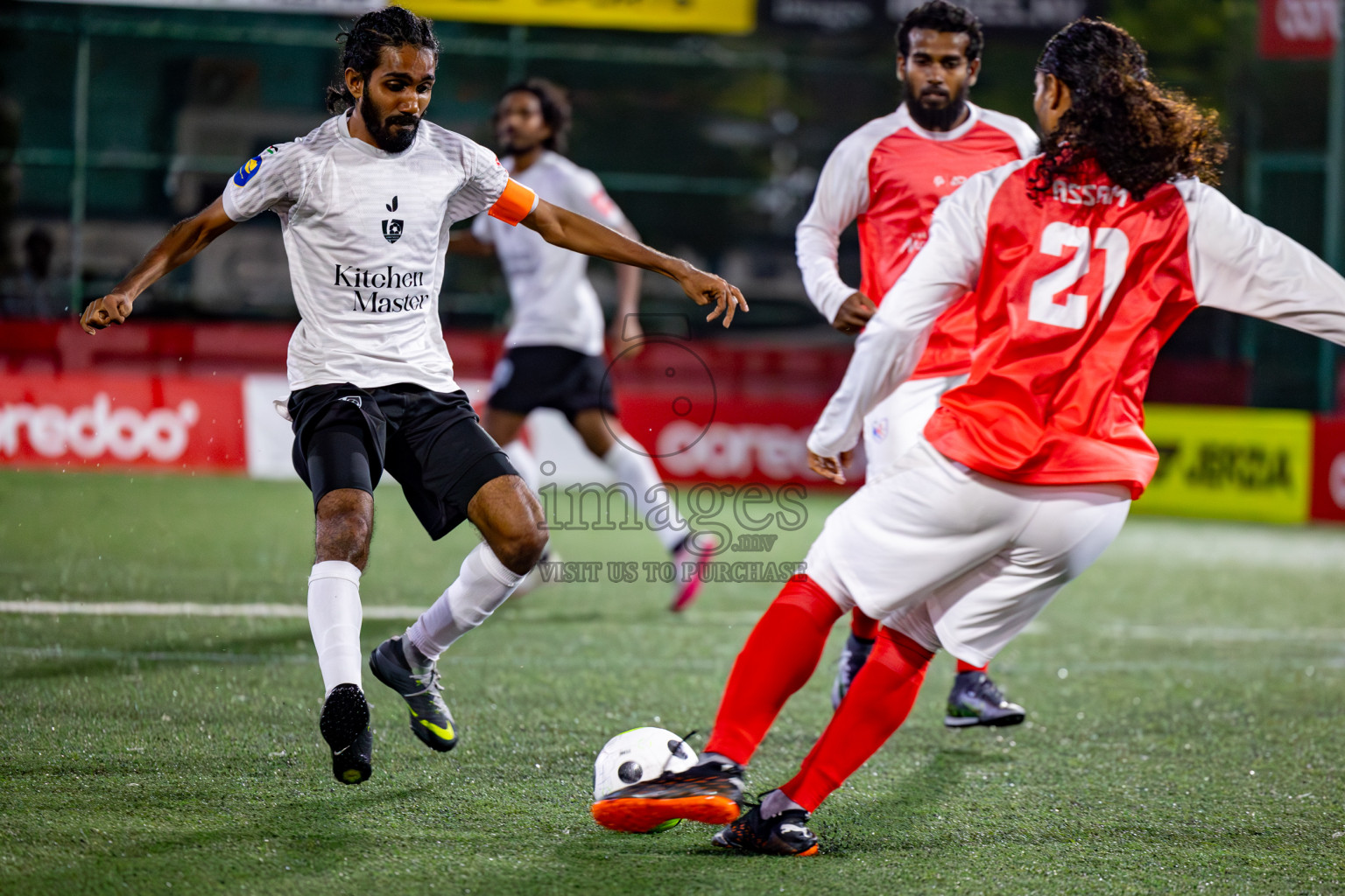 Sh. Kanditheemu vs N. Kendhikulhudhoo on Day 31 of Golden Futsal Challenge 2024, held on Friday, 16th February 2024 in Hulhumale', Maldives Photos: Hassan Simah / images.mv