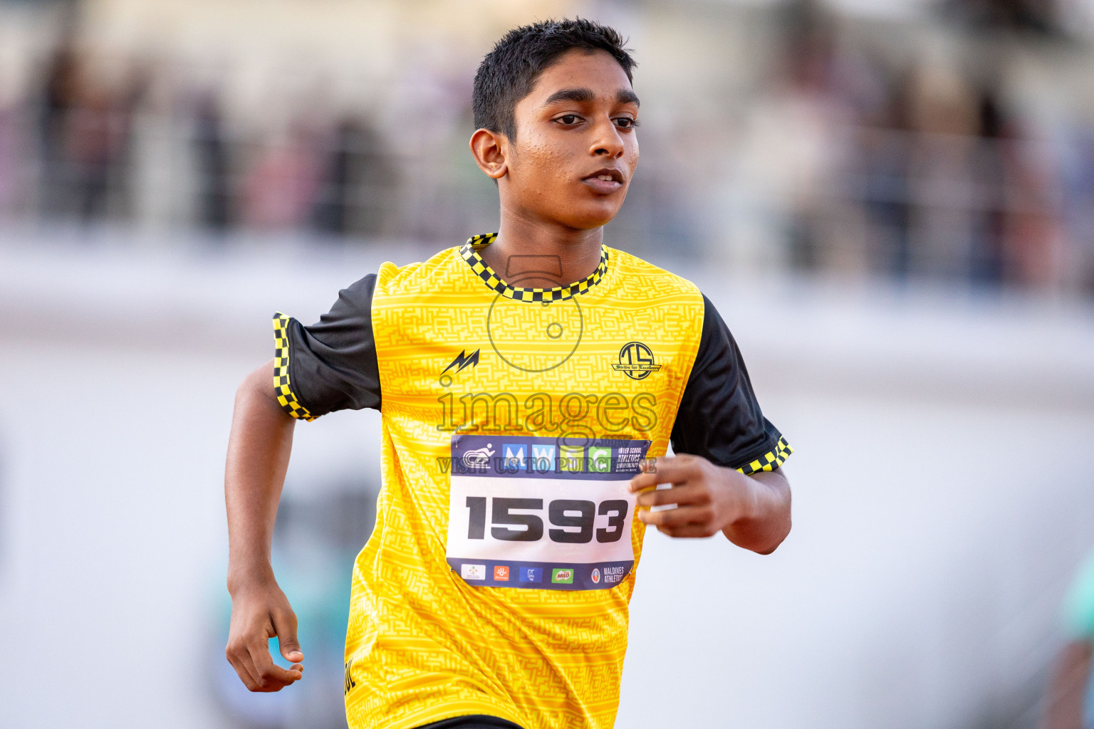 Day 1 of MWSC Interschool Athletics Championships 2024 held in Hulhumale Running Track, Hulhumale, Maldives on Saturday, 9th November 2024. Photos by: Ismail Thoriq / Images.mv