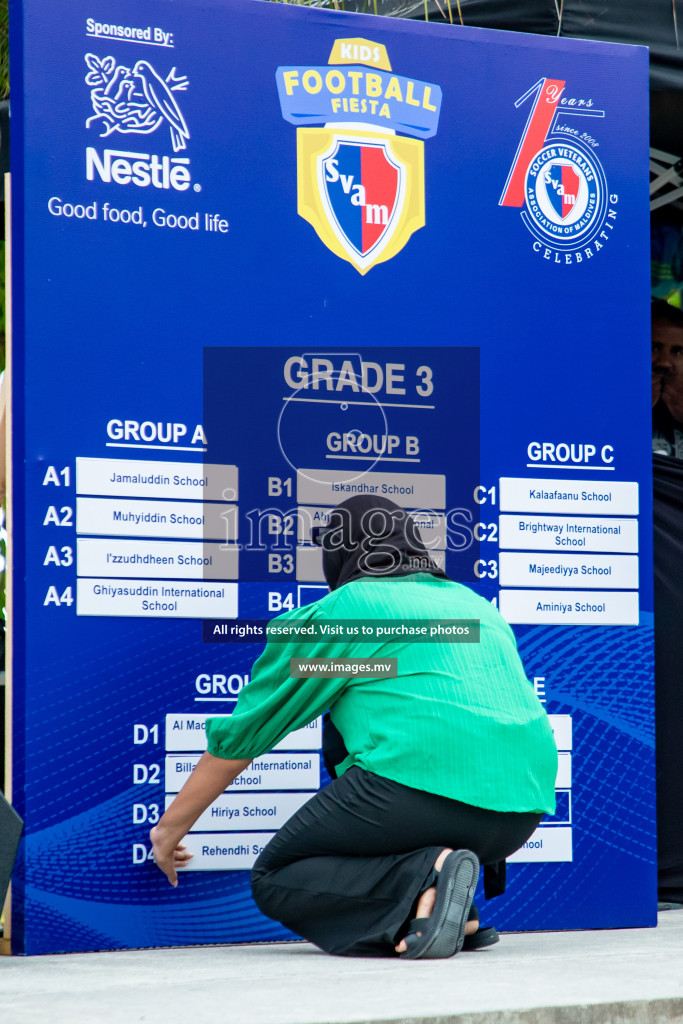 Draw Ceremony of Nestle' Kids Football Fiesta 2023 held in Artificial Beach, Male', Maldives on Saturday, 7th October 2023