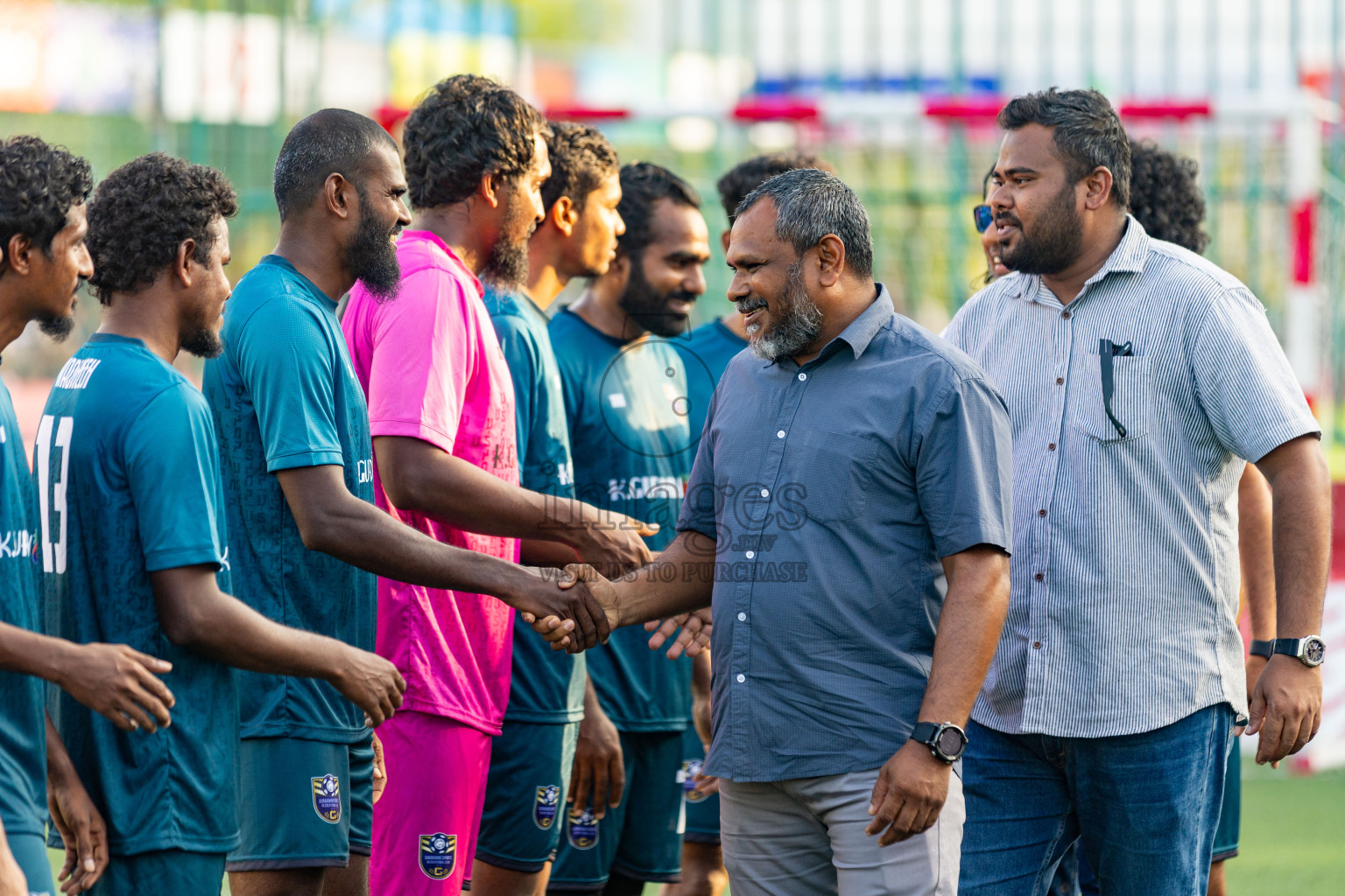 K. Maafushi vs K. Guraidhoo in Day 19 of Golden Futsal Challenge 2024 was held on Friday, 2nd February 2024 in Hulhumale', Maldives 
Photos: Hassan Simah / images.mv