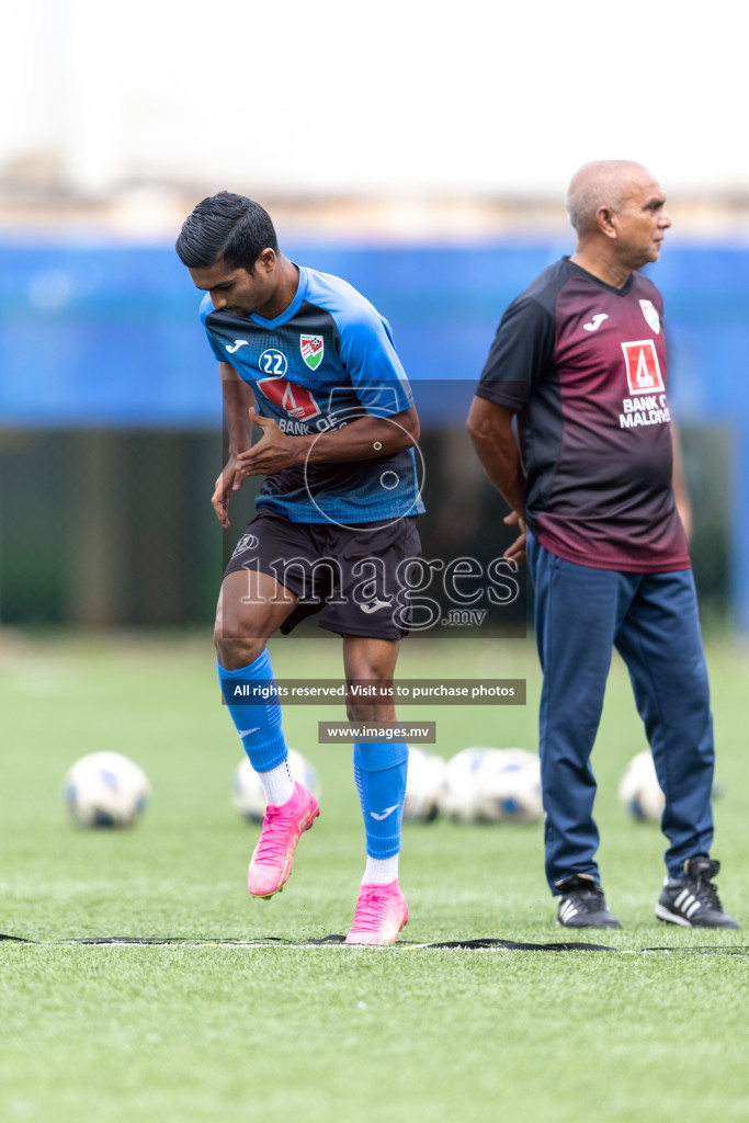 Maldives and Bangladesh Practice Sessions on 23 June 2023 before their match in Bangabandhu SAFF Championship 2023 held in Bengaluru Football Tournament