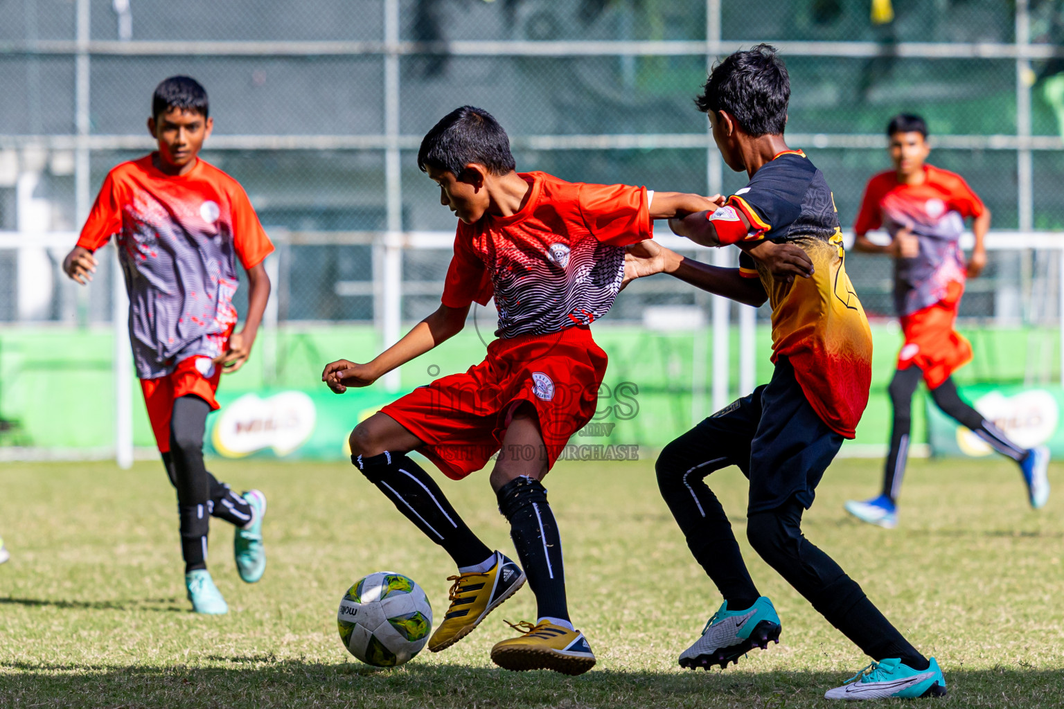 Day 2 of MILO Academy Championship 2024 Under 14 held in Henveyru Stadium, Male', Maldives on Friday, 1st November 2024. Photos: Nausham Waheed / Images.mv