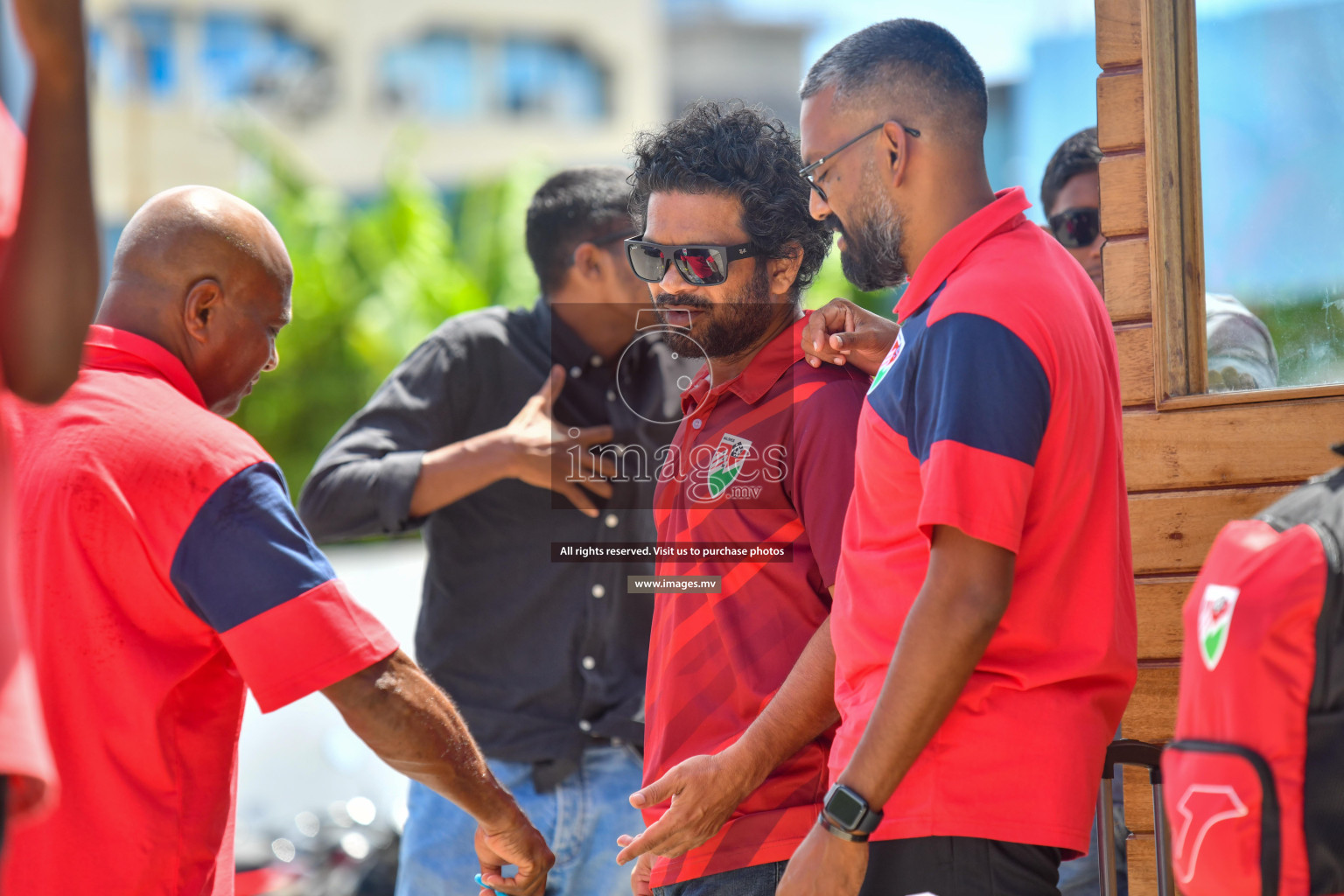 The Senior Men's National Team depart to Japan Training Camp from Maafannu Bus Terminal, Male', Maldives on 5th June 2023 Photos: Nausham Waheed/ Images.mv