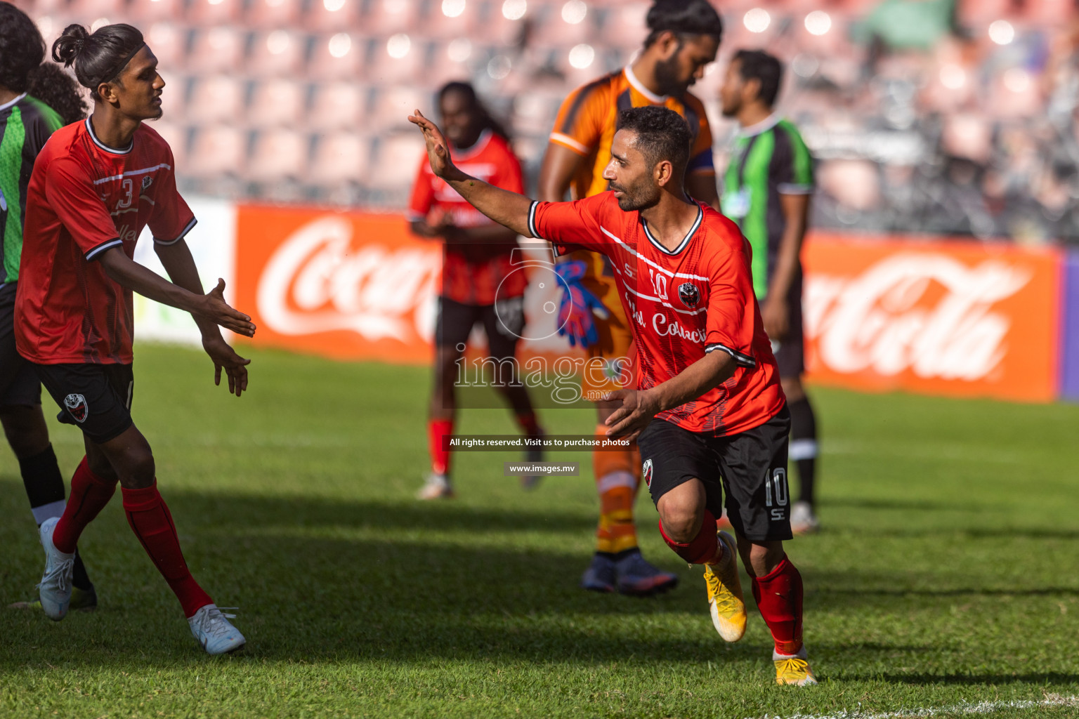 Biss Buru Sports vs JJ Sports Club  in 2nd Division 2022 on 14th July 2022, held in National Football Stadium, Male', Maldives Photos: Hassan Simah / Images.mv