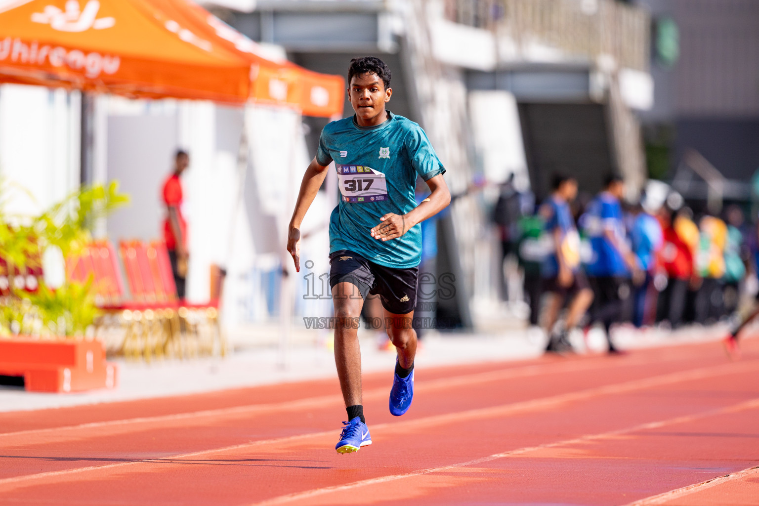 Day 3 of MWSC Interschool Athletics Championships 2024 held in Hulhumale Running Track, Hulhumale, Maldives on Monday, 11th November 2024. 
Photos by: Hassan Simah / Images.mv