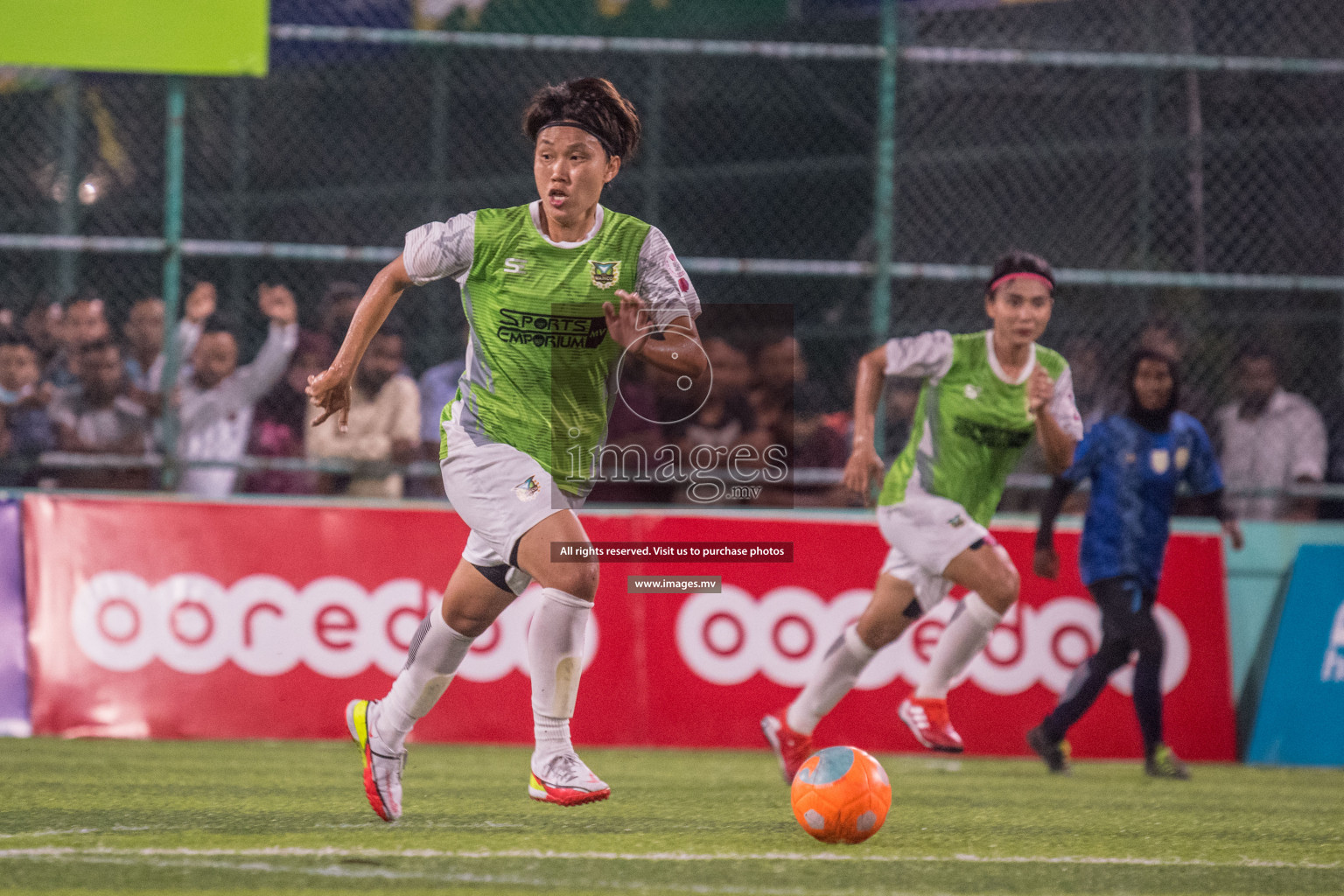 Ports Limited vs WAMCO - in the Finals 18/30 Women's Futsal Fiesta 2021 held in Hulhumale, Maldives on 18 December 2021. Photos by Nausham Waheed & Shuu Abdul Sattar