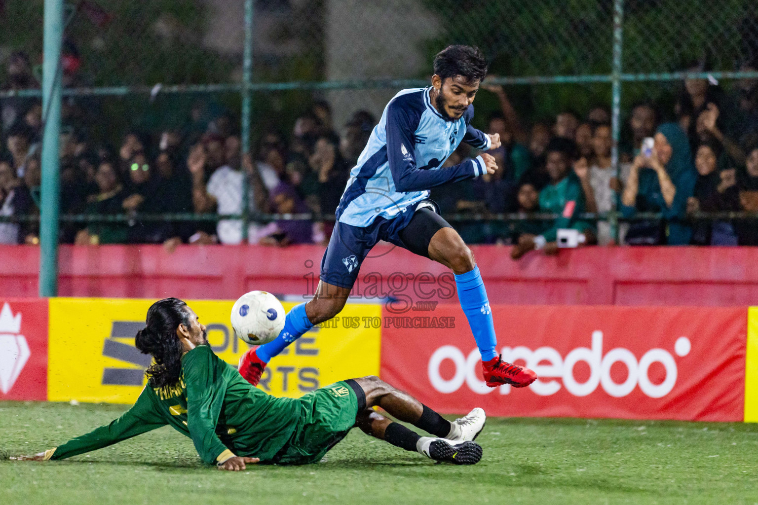 Th Thimarafushi vs Th Kinbidhoo in Day 23 of Golden Futsal Challenge 2024 was held on Tuesday , 6th February 2024 in Hulhumale', Maldives Photos: Nausham Waheed / images.mv