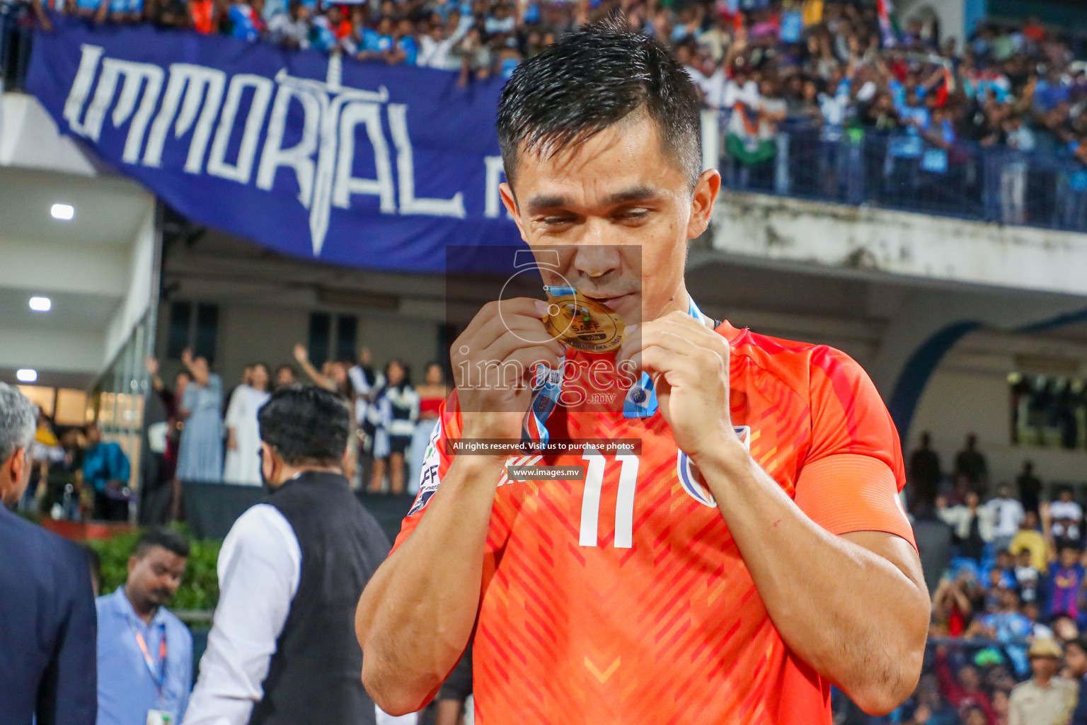 Kuwait vs India in the Final of SAFF Championship 2023 held in Sree Kanteerava Stadium, Bengaluru, India, on Tuesday, 4th July 2023. Photos: Nausham Waheed / images.mv