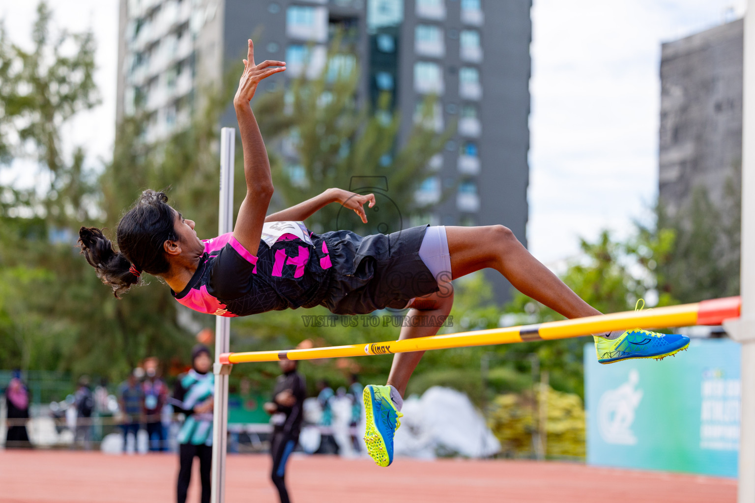 Day 2 of MWSC Interschool Athletics Championships 2024 held in Hulhumale Running Track, Hulhumale, Maldives on Sunday, 10th November 2024. 
Photos by: Hassan Simah / Images.mv