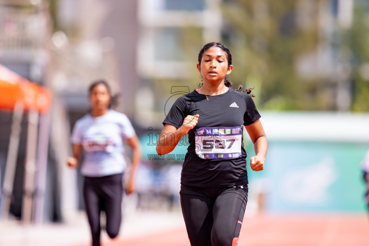 Day 3 of MWSC Interschool Athletics Championships 2024 held in Hulhumale Running Track, Hulhumale, Maldives on Monday, 11th November 2024. 
Photos by: Hassan Simah / Images.mv