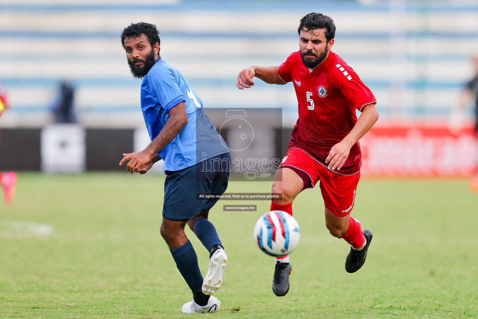 Lebanon vs Maldives in SAFF Championship 2023 held in Sree Kanteerava Stadium, Bengaluru, India, on Tuesday, 28th June 2023. Photos: Nausham Waheed, Hassan Simah / images.mv