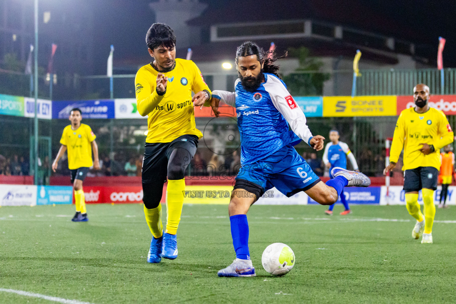 M Mulah vs M Kolhufushi in Day 28 of Golden Futsal Challenge 2024 was held on Sunday , 11th February 2024 in Hulhumale', Maldives Photos: Nausham Waheed / images.mv