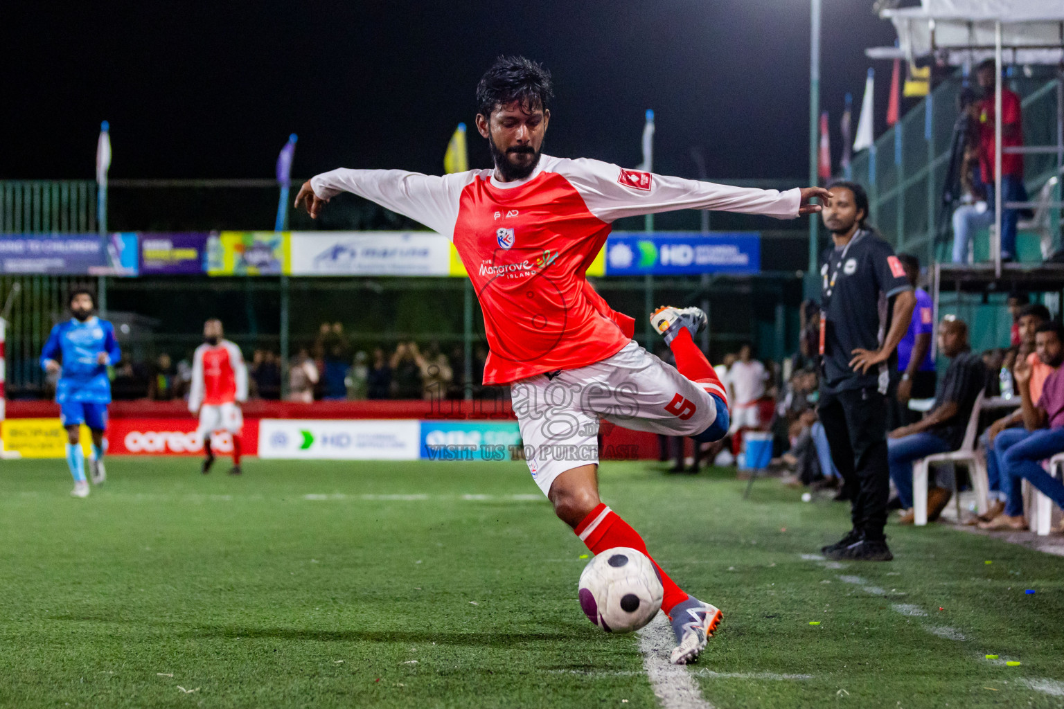 N Maafaru vs N Kendhikulhudhoo in Day 23 of Golden Futsal Challenge 2024 was held on Tuesday , 6th February 2024 in Hulhumale', Maldives Photos: Nausham Waheed / images.mv