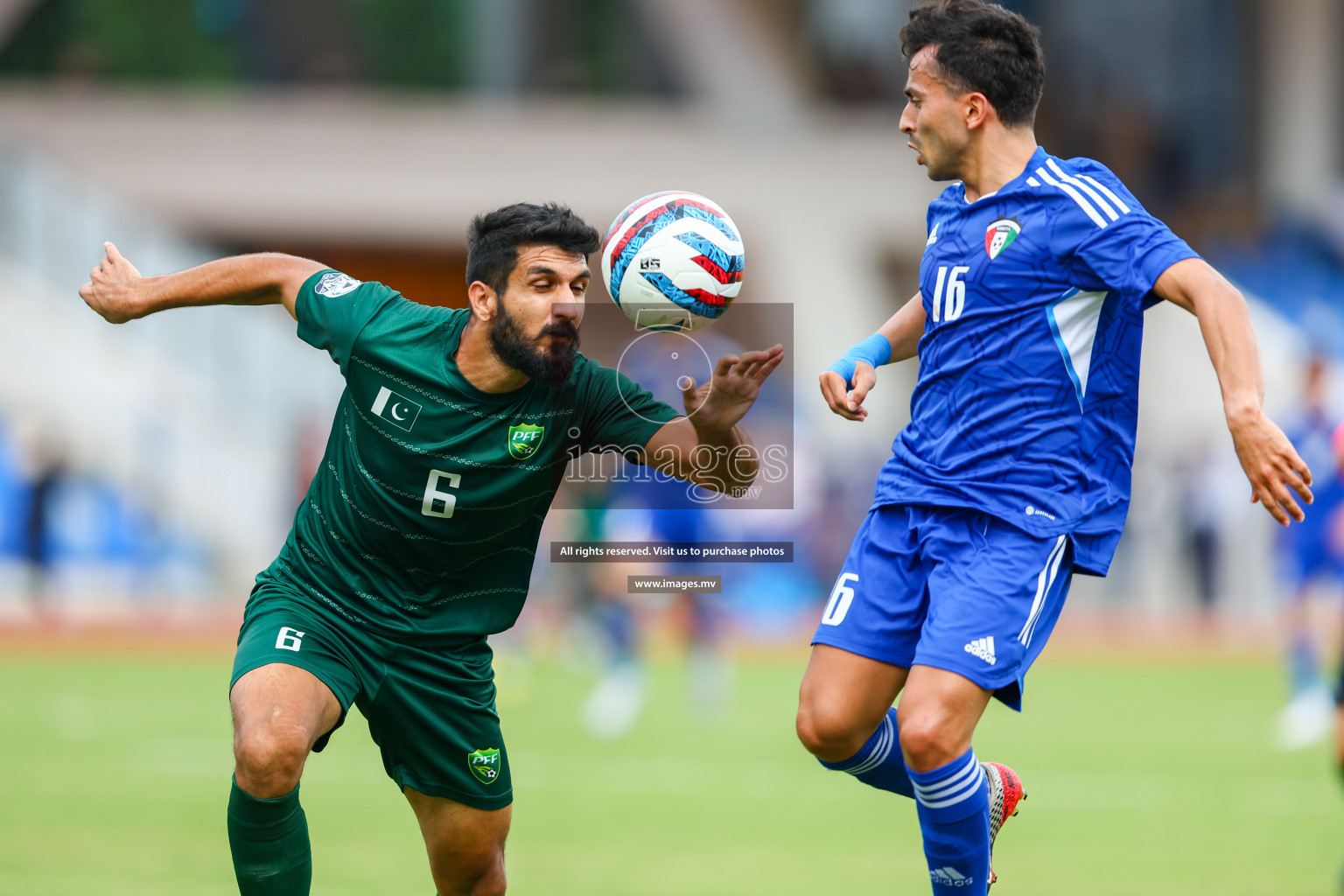 Pakistan vs Kuwait in SAFF Championship 2023 held in Sree Kanteerava Stadium, Bengaluru, India, on Saturday, 24th June 2023. Photos: Nausham Waheed, Hassan Simah / images.mv