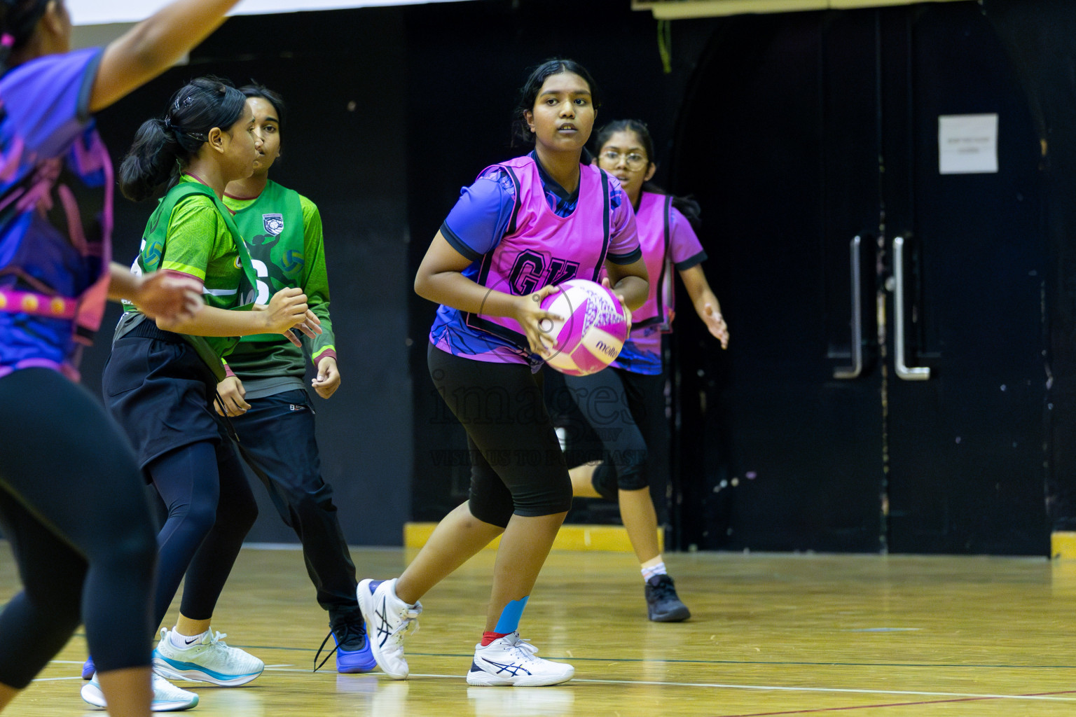 N Sports Academy B vs FIONTI Sports Club in Day 1 of 3rd Junior Championship - Netball association of Maldives, held at Social Center on 19th January 2025 . Photos by Shuu Abdul Sattar