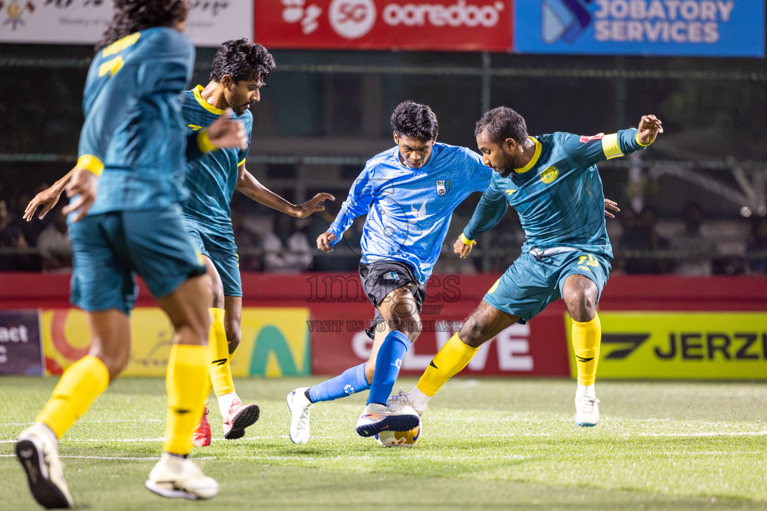 HDh. Hanimaadhoo vs HDh. Neykurendhoo in Day 1 of Golden Futsal Challenge 2025 on Sunday, 5th January 2025, in Hulhumale', Maldives 
Photos: Nausham Waheed / images.mv