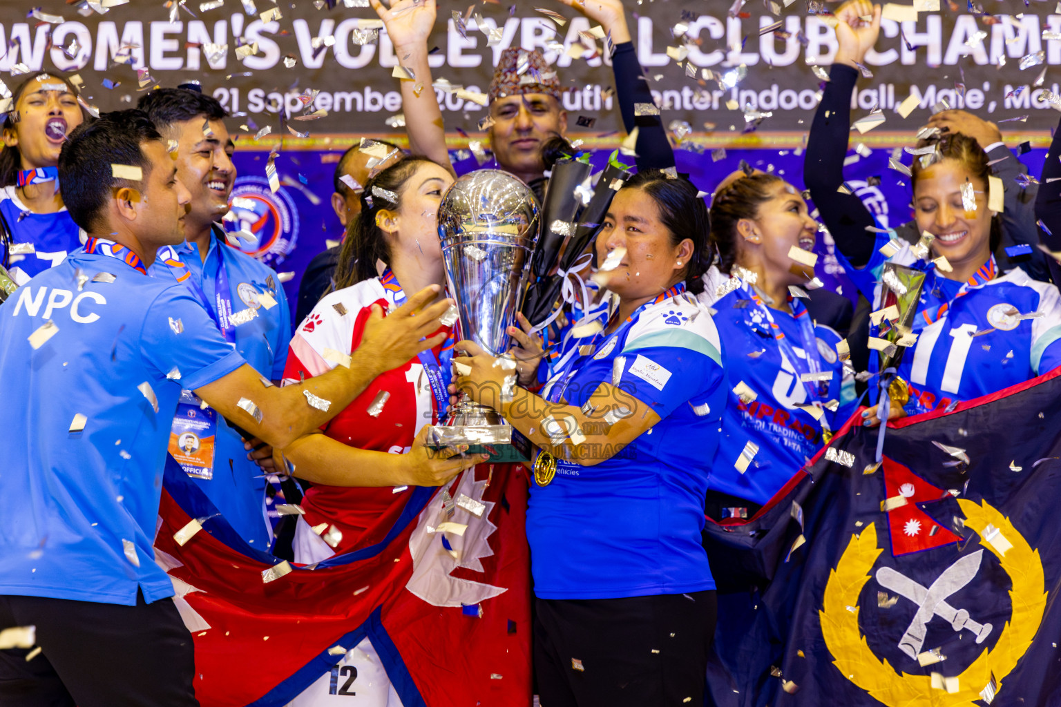 Nepal Police Club vs Humo VC in the Final of CAVA Woman's Volleyball Club Championship 2024 was held in Social Center, Male', Maldives on Saturday, 21st September 2024. Photos: Nausham Waheed / images.mv