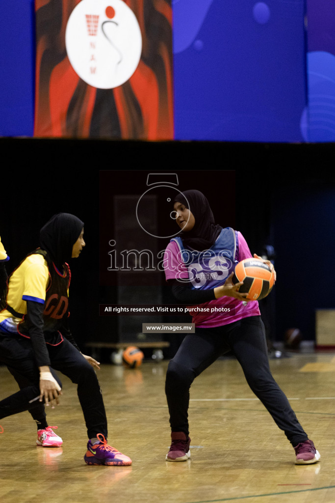 Sports Club Shinning Star vs Kulhudhuffushi in the Milo National Netball Tournament 2022 on 19 July 2022, held in Social Center, Male', Maldives. Photographer: Shuu / Images.mv