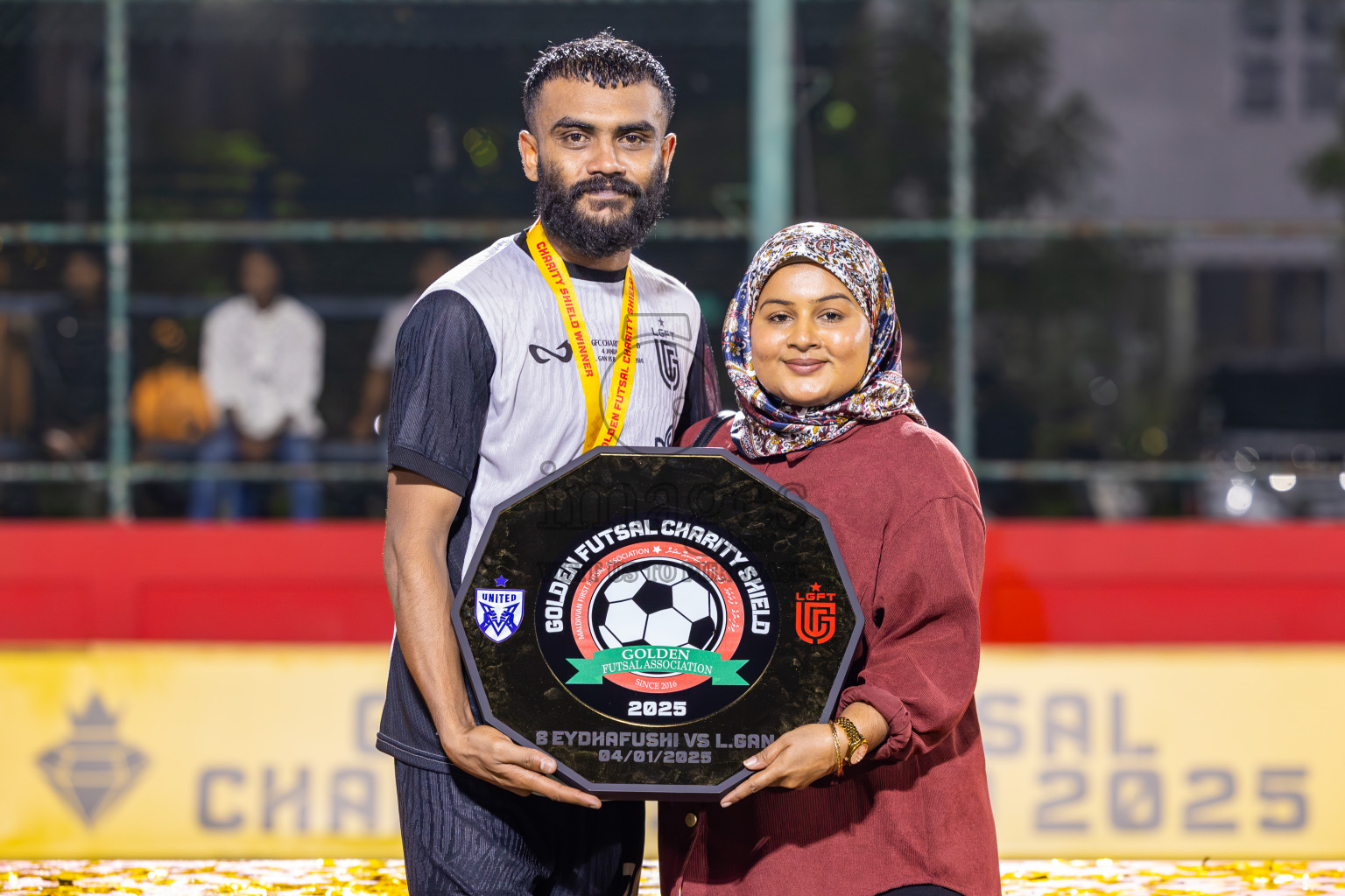 Opening of Golden Futsal Challenge 2025 with Charity Shield Match between L.Gan vs B.Eydhafushi was held on Saturday, 4th January 2025, in Hulhumale', Maldives Photos: Ismail Thoriq / images.mv