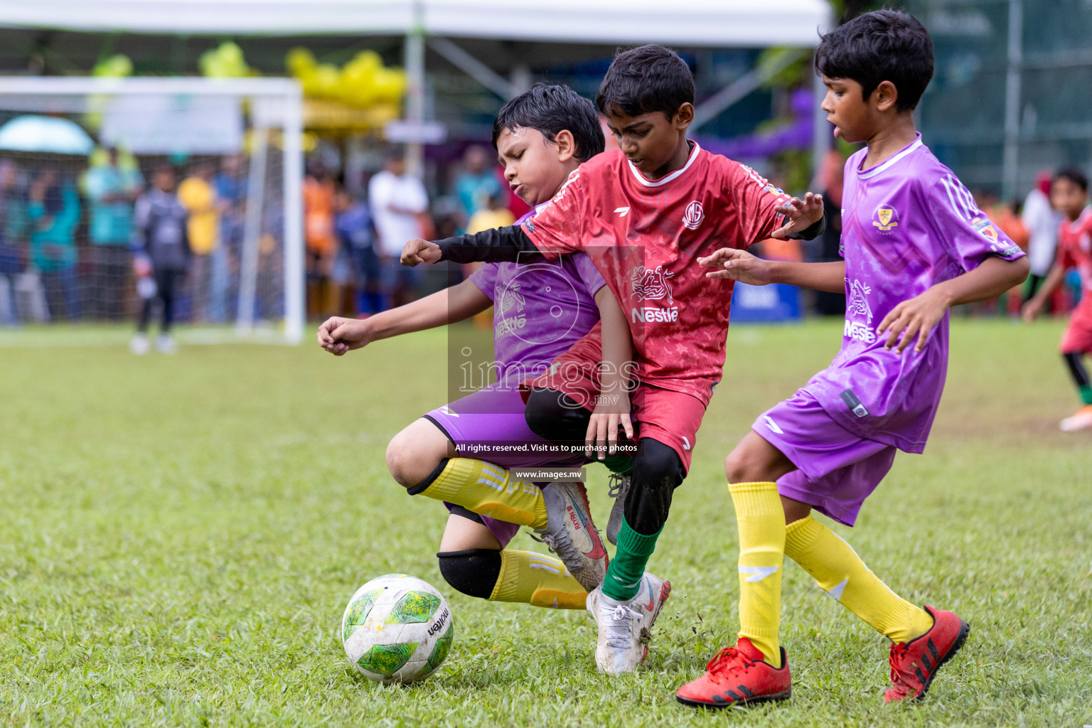 Day 2 of Nestle kids football fiesta, held in Henveyru Football Stadium, Male', Maldives on Thursday, 12th October 2023 Photos: Nausham Waheed/ Shuu Abdul Sattar Images.mv