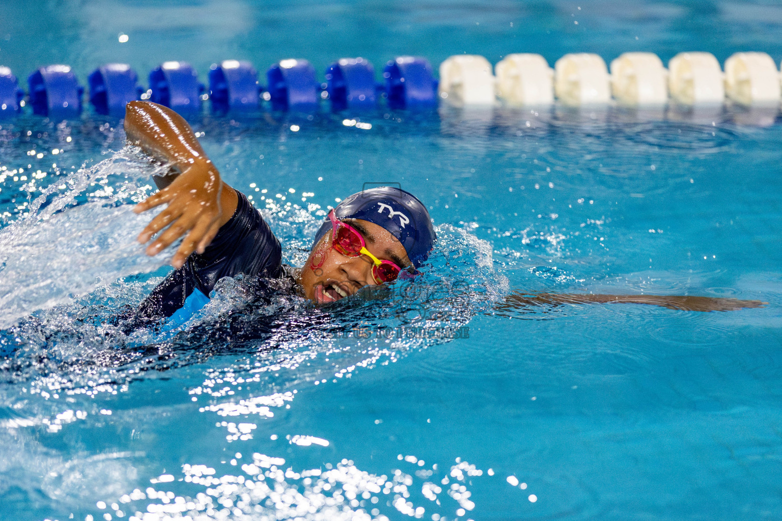 Day 2 of National Swimming Competition 2024 held in Hulhumale', Maldives on Saturday, 14th December 2024. Photos: Hassan Simah / images.mv