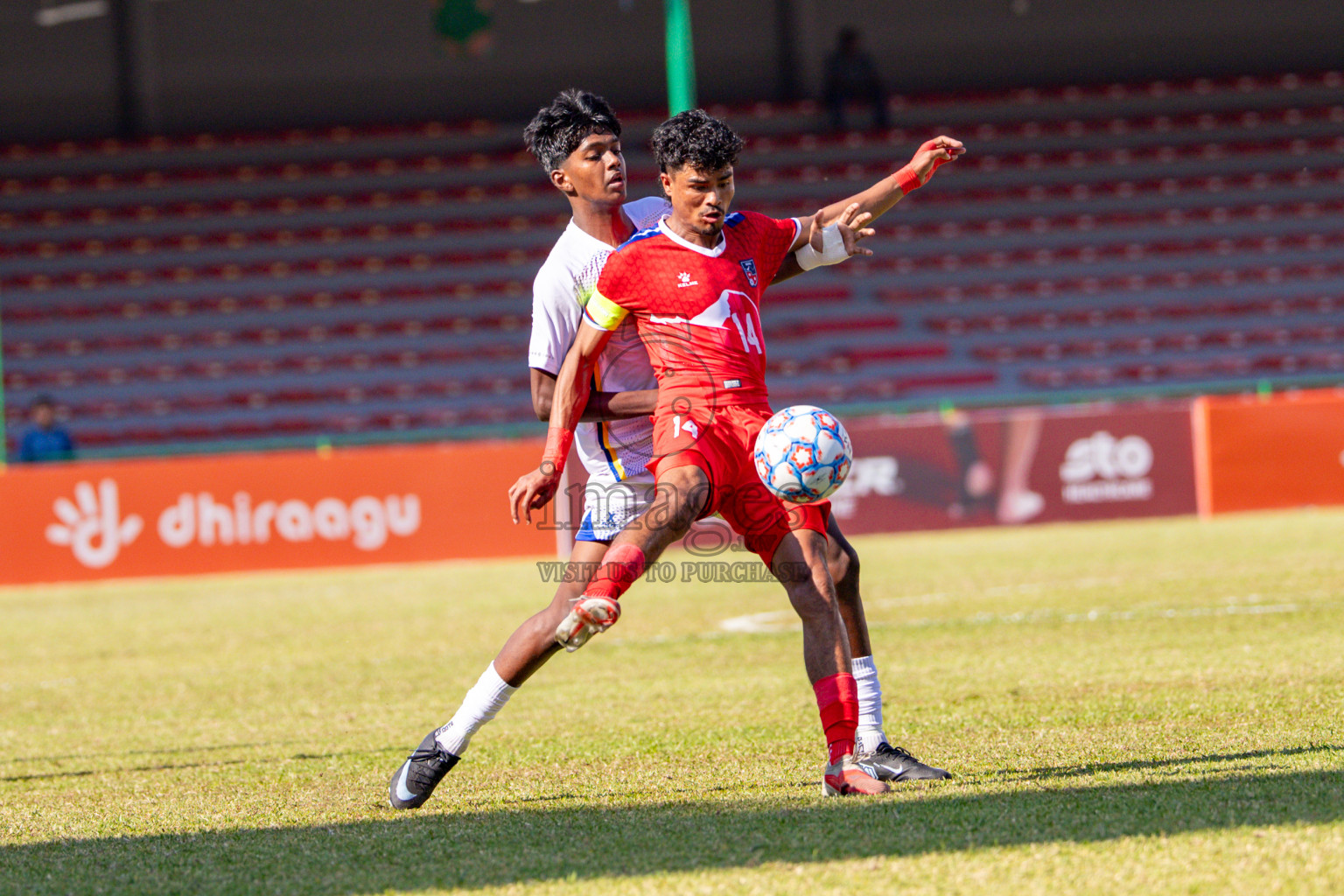 Sri Lanka vs Nepal in Day 3 of SAFF U20 Championship 2026 was held in National Football Stadium, Male' Maldives on Wednesday , 25th March 2026. Photos: Ismail Thoriq, Mohamed Mahfooz Moosa / images.mv