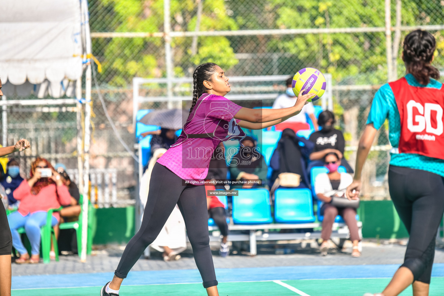 Day3 of Junior Netball Championship 2022 on 5 March 2022 held in Male', Maldives. Photos by Nausham Waheed.