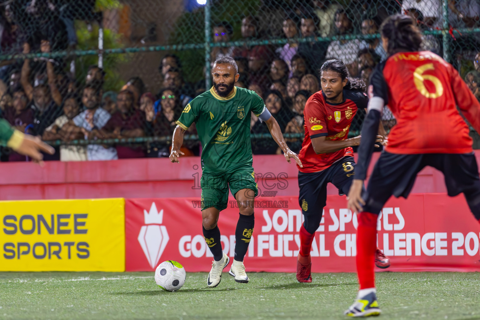 L Gan vs Th Thimarafushi in Zone 6 Final on Day 389 of Golden Futsal Challenge 2024 which was held on Saturday, 24th February 2024, in Hulhumale', Maldives Photos: Ismail Thoriq / images.mv