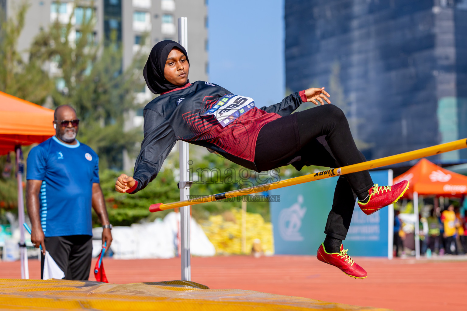 Day 4 of MWSC Interschool Athletics Championships 2024 held in Hulhumale Running Track, Hulhumale, Maldives on Tuesday, 12th November 2024. Photos by: Nausham Waheed / Images.mv